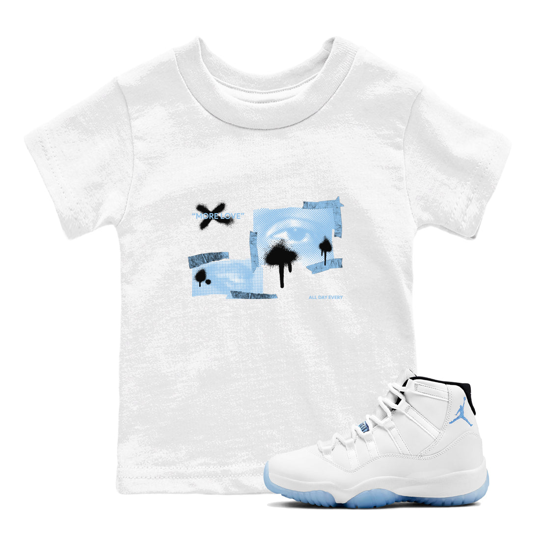 More Love snkmatch Tees Kids - Air Jordan 11 Legend Blue