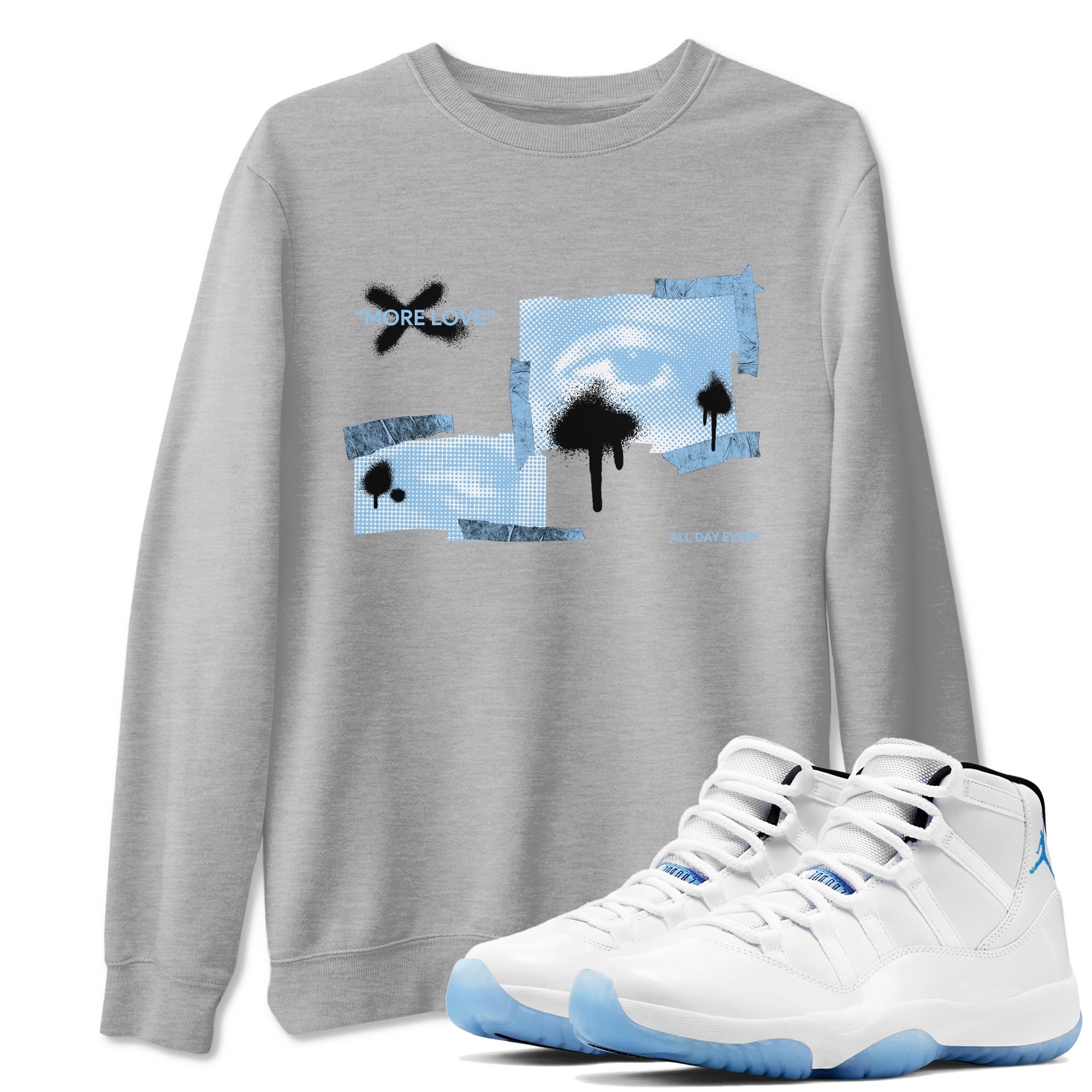 More Love snkmatch Tees - Air Jordan 11 Legend Blue
