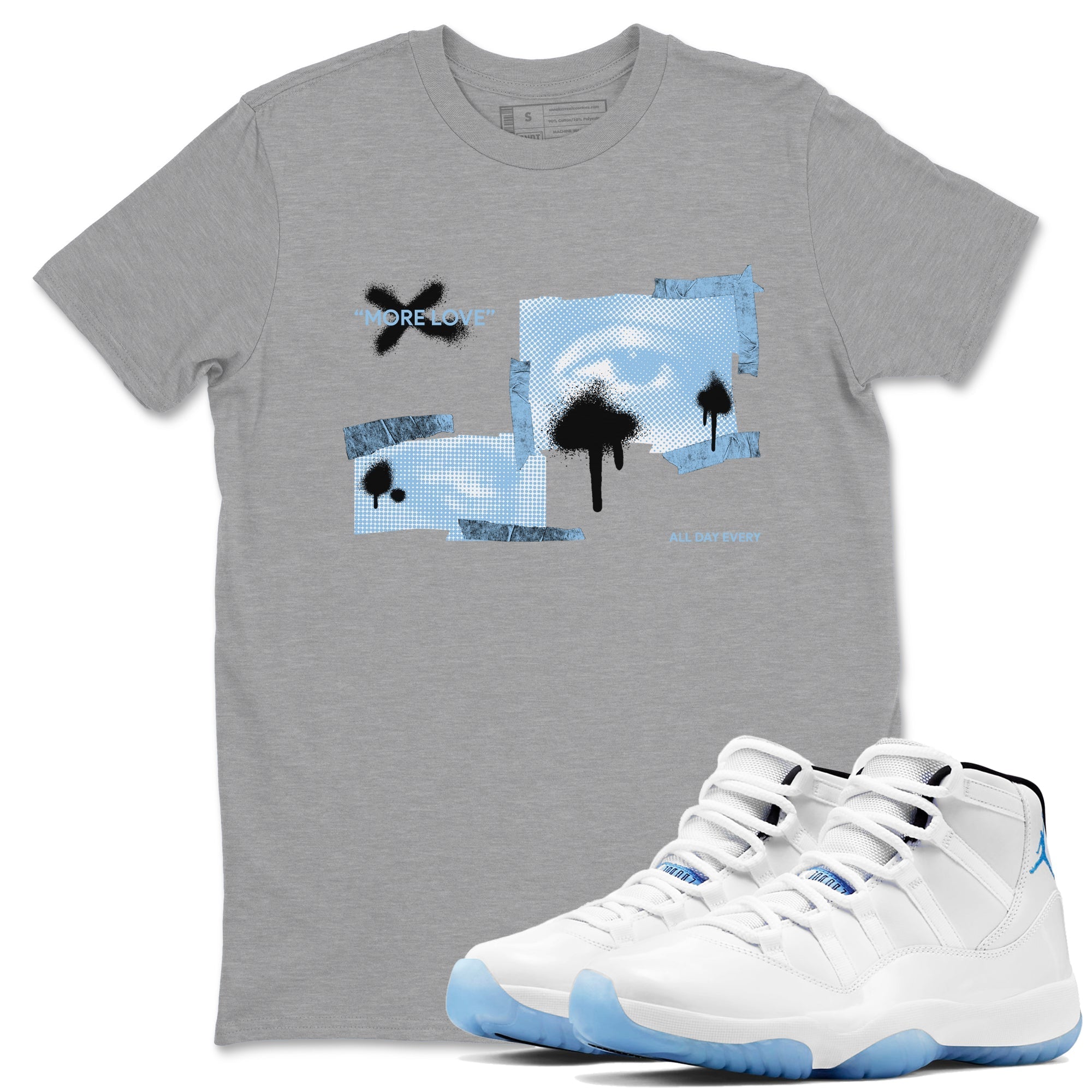 More Love snkmatch Tees - Air Jordan 11 Legend Blue