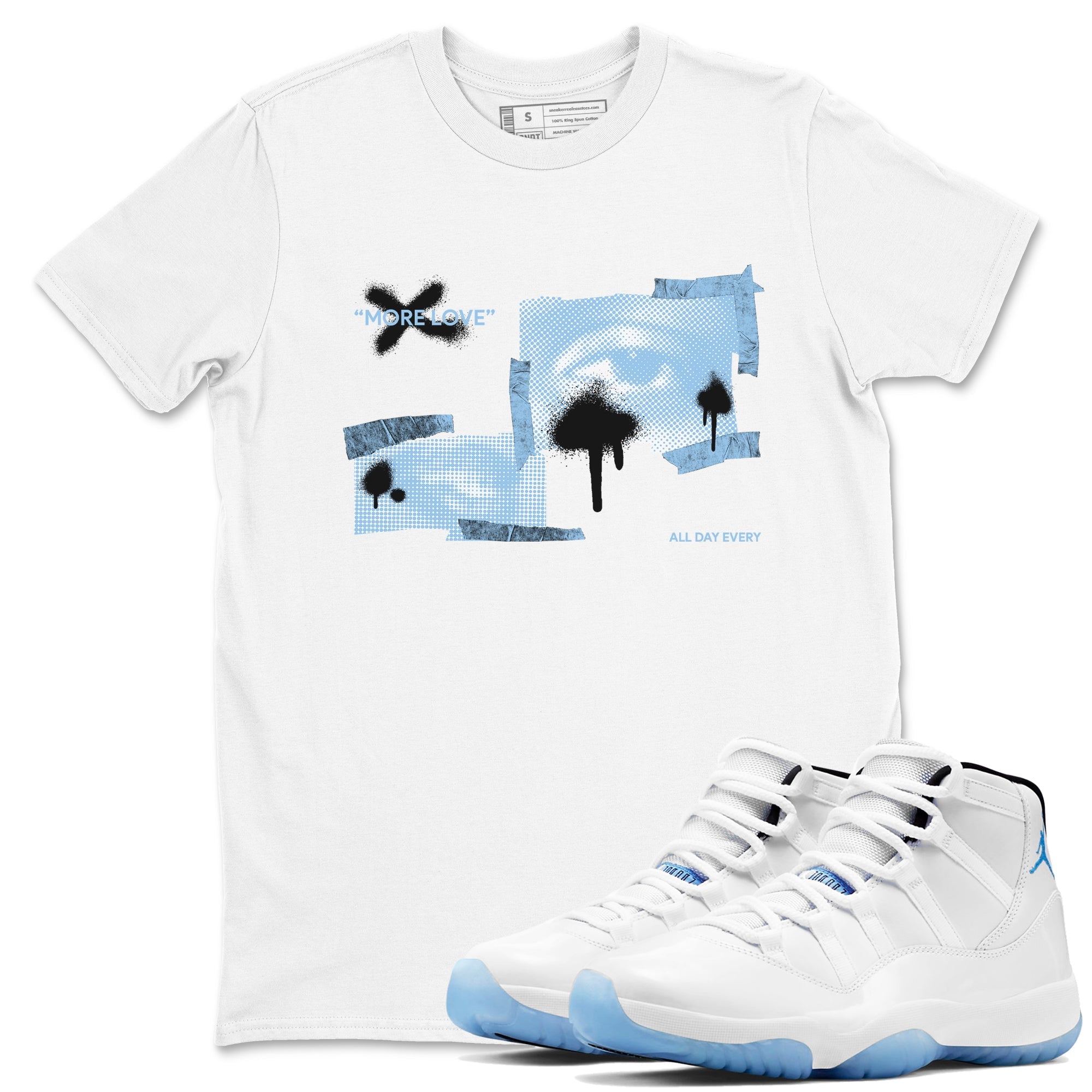 More Love snkmatch Tees - Air Jordan 11 Legend Blue