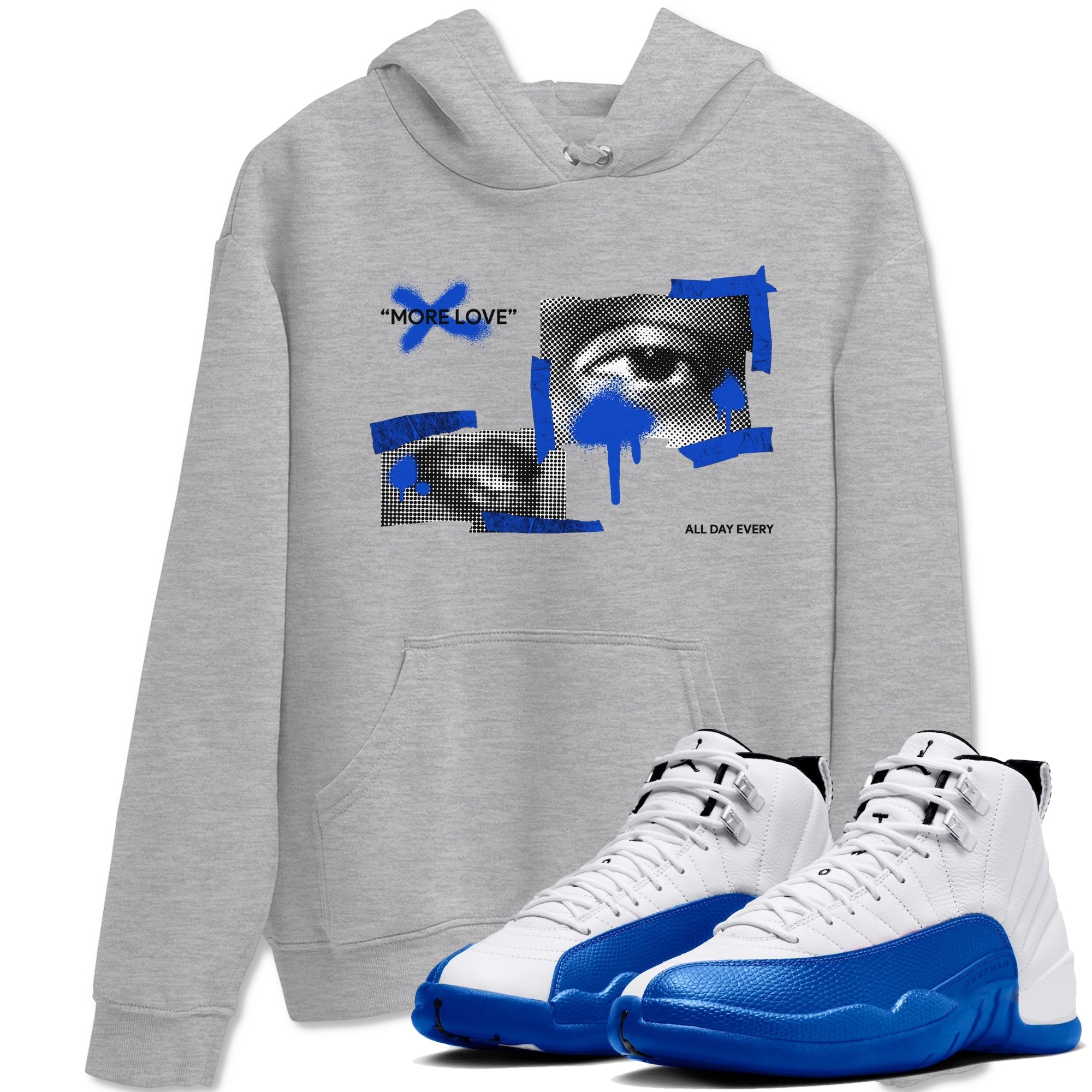 More Love snkmatch Tees - Air Jordan 12 Blueberry