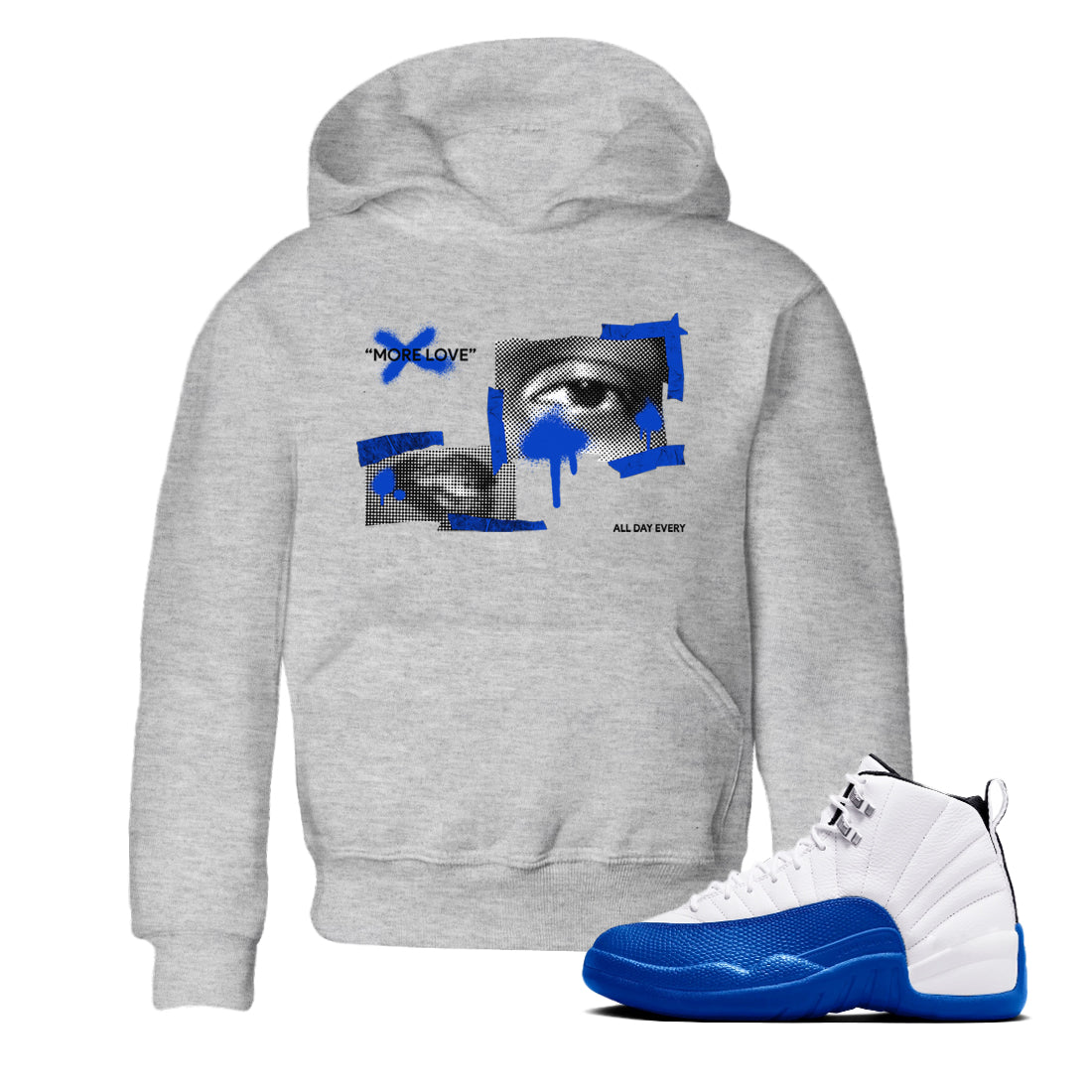 More Love snkmatch Tees Kids - Air Jordan 12 Blueberry