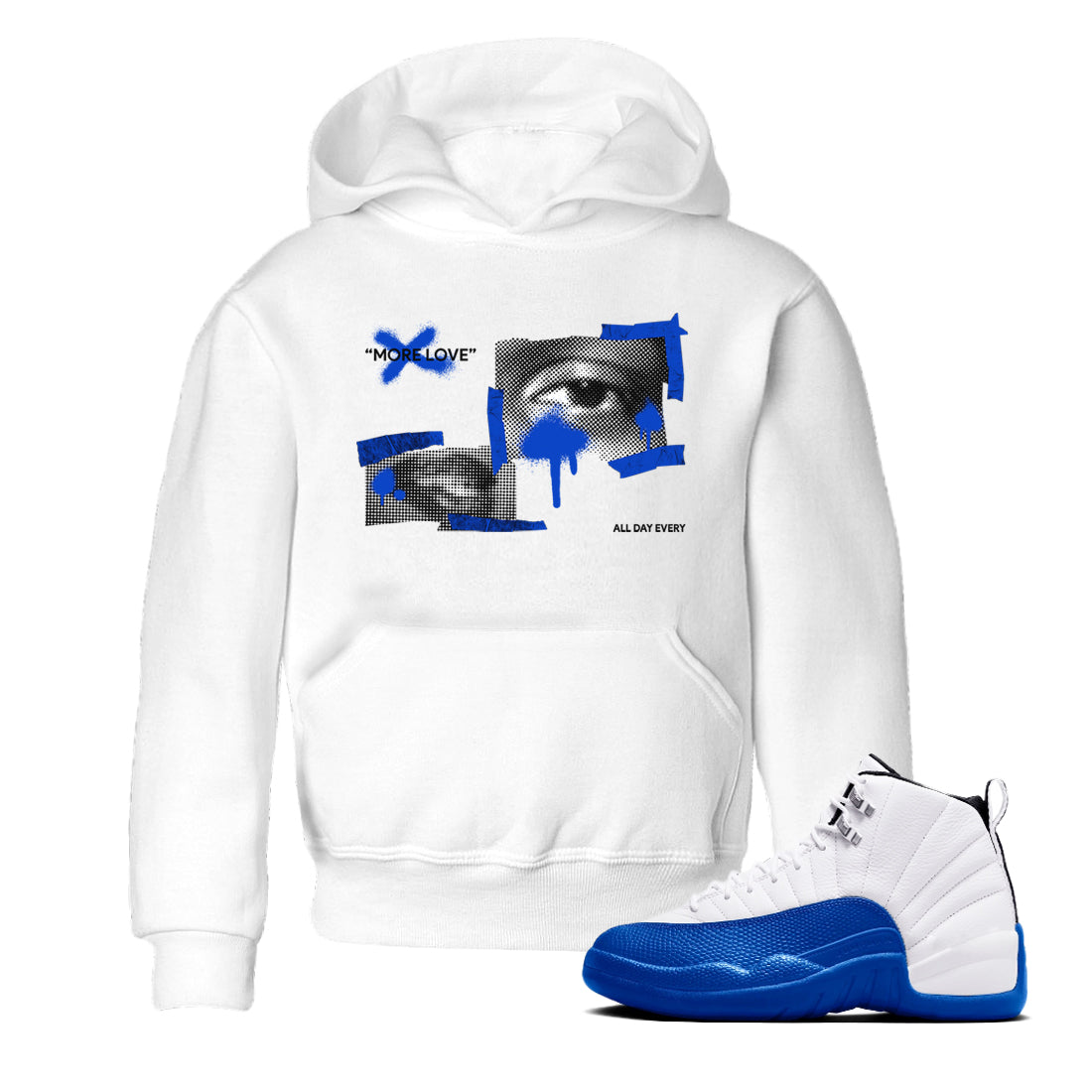 More Love snkmatch Tees Kids - Air Jordan 12 Blueberry