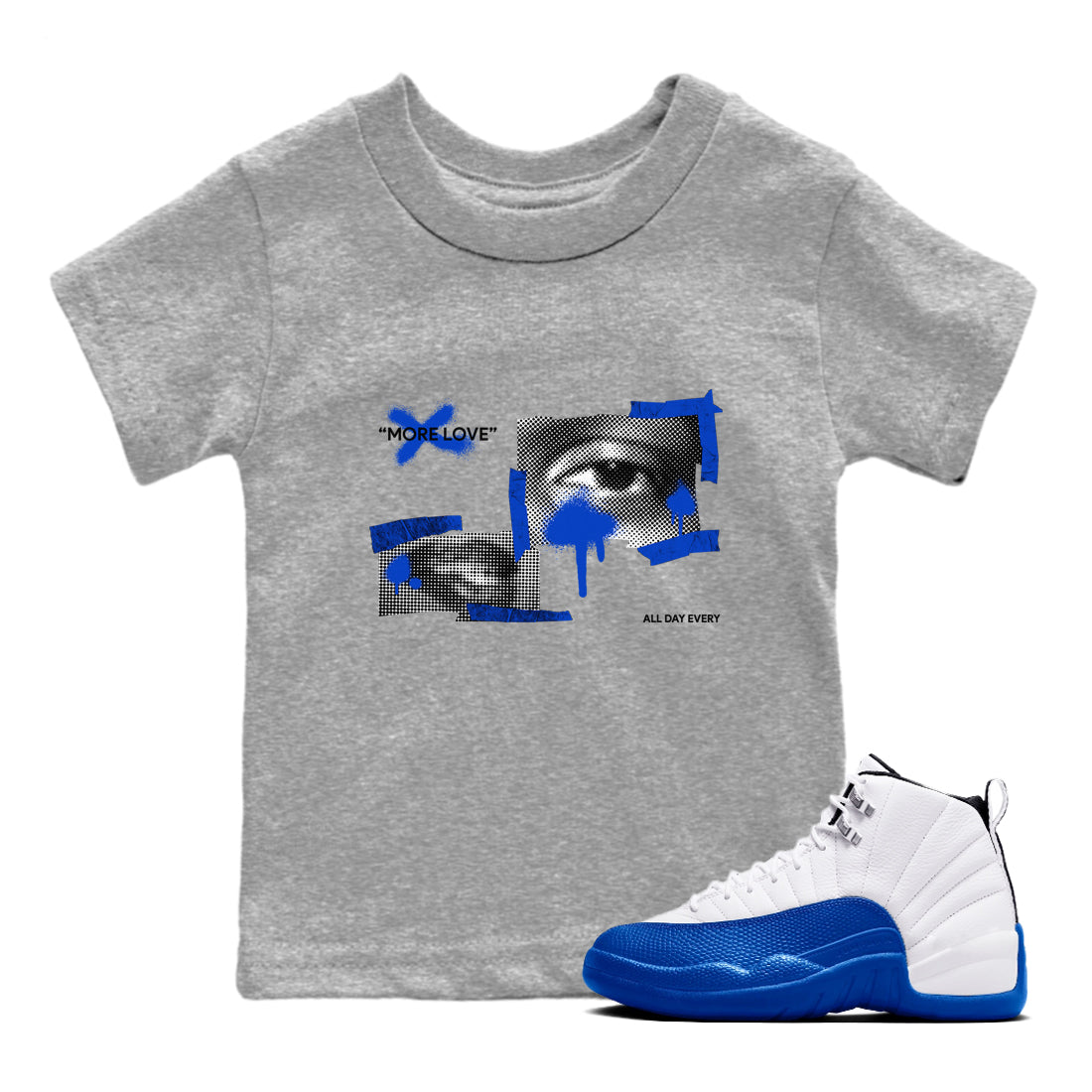More Love snkmatch Tees Kids - Air Jordan 12 Blueberry