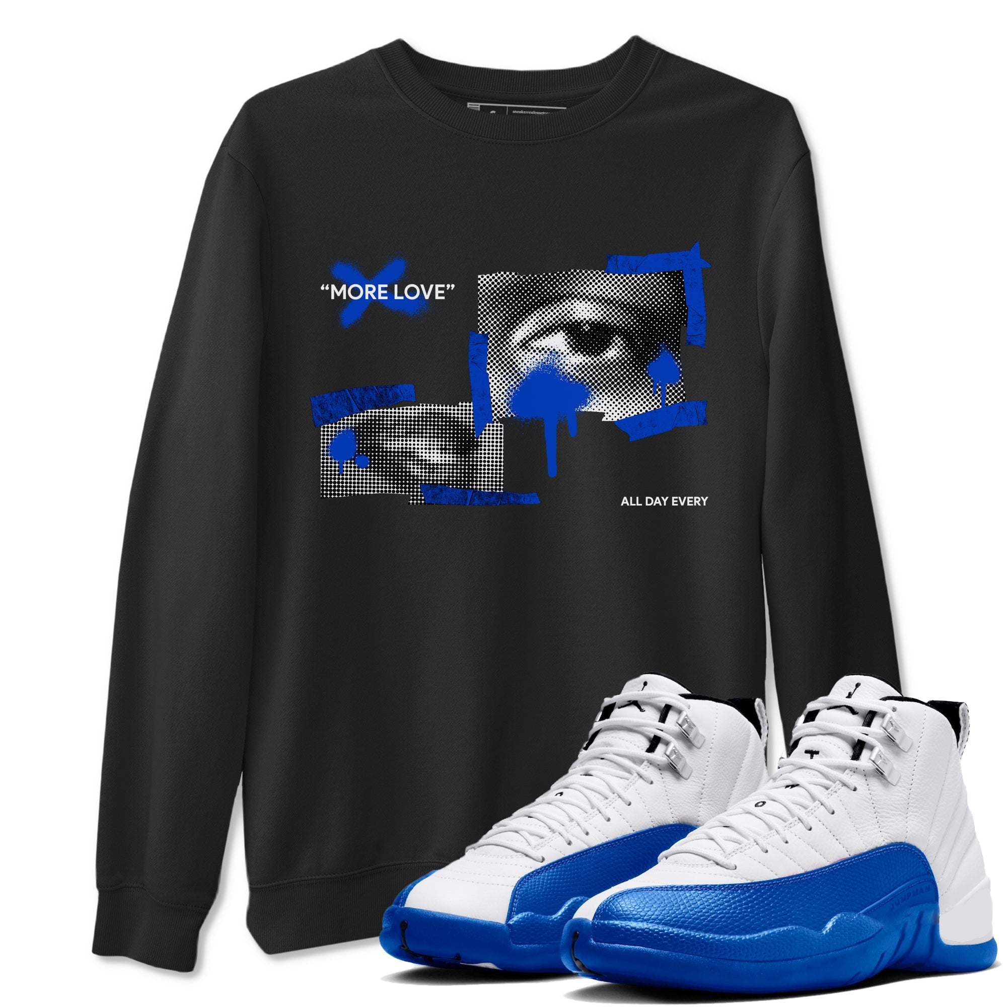 More Love snkmatch Tees - Air Jordan 12 Blueberry