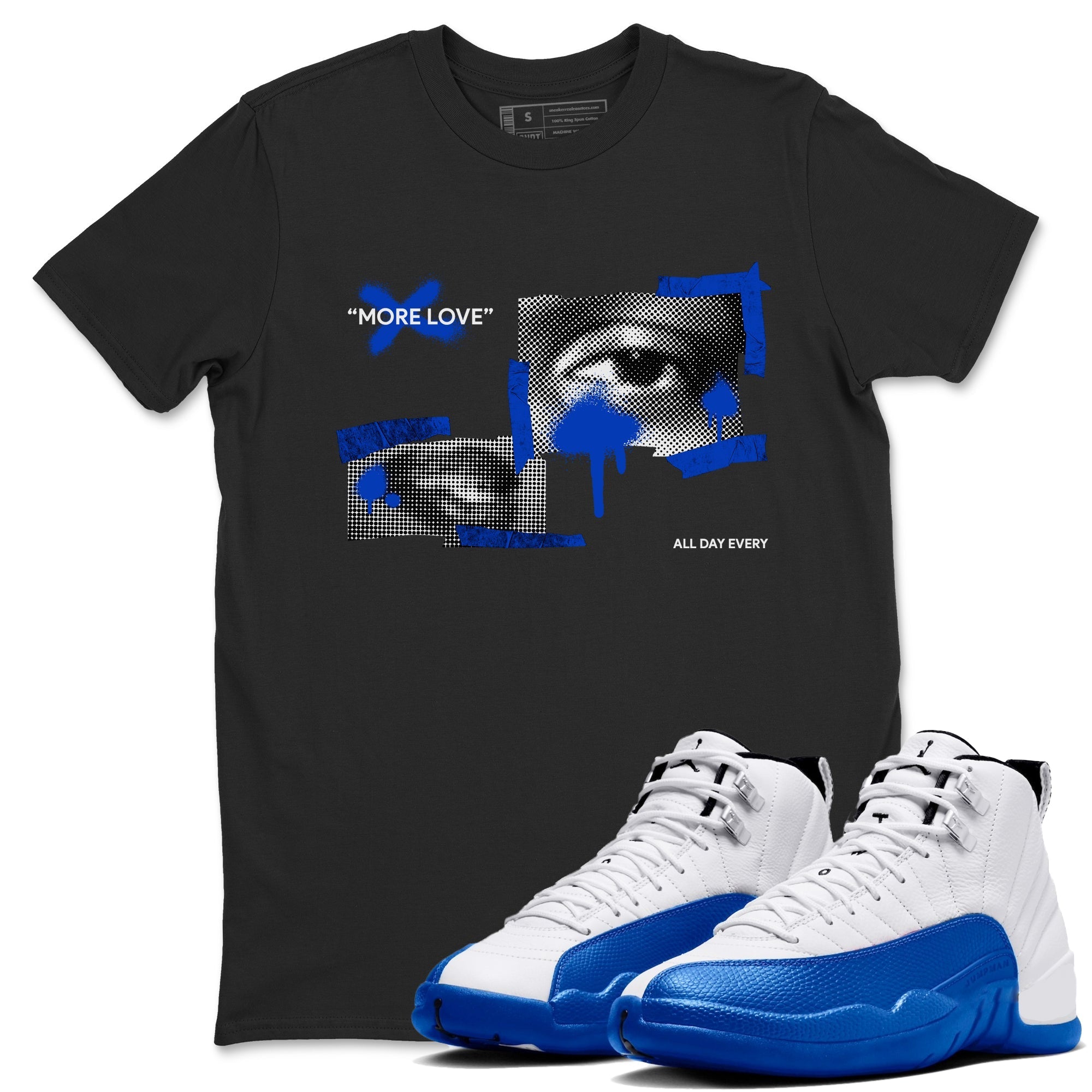 More Love snkmatch Tees - Air Jordan 12 Blueberry