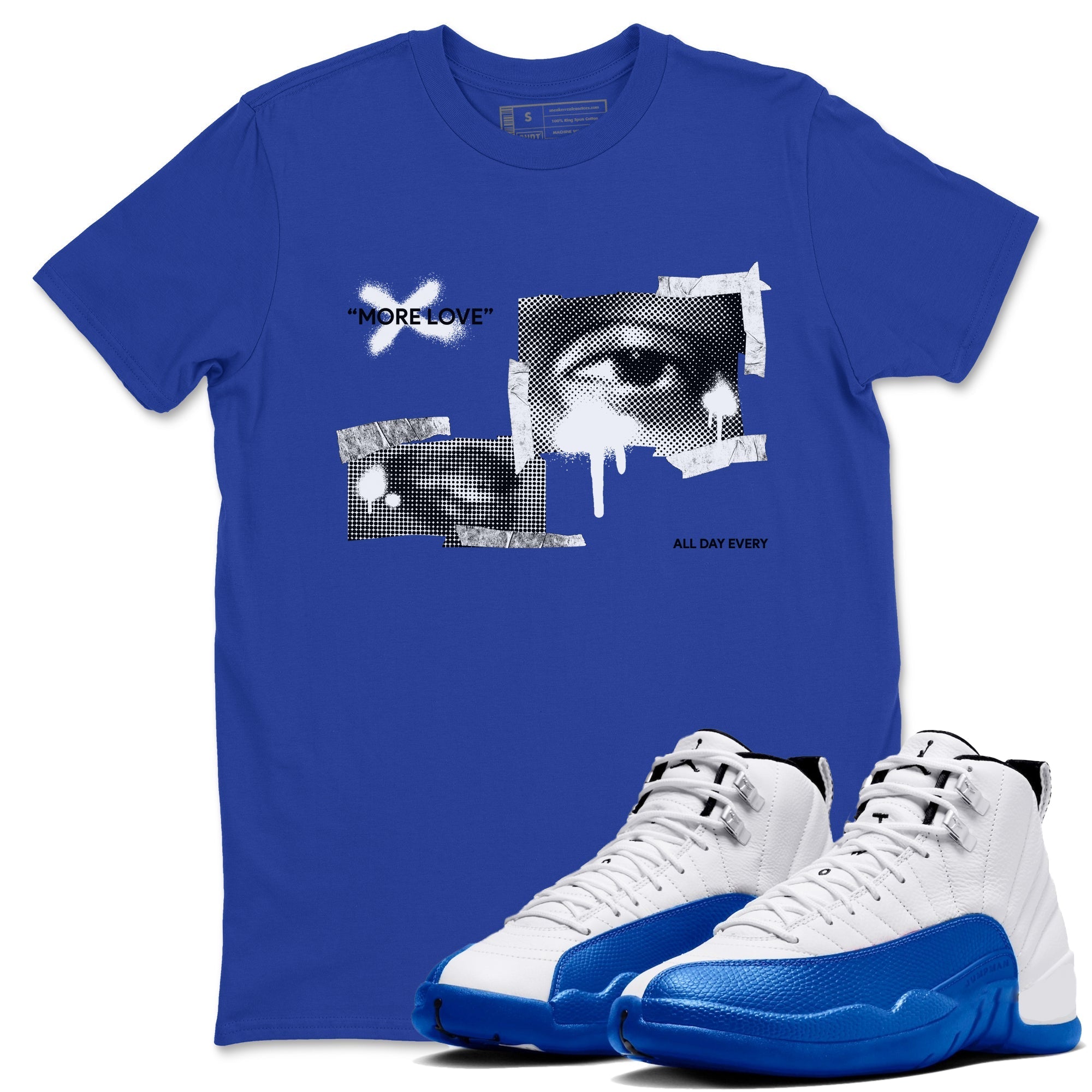 More Love snkmatch Tees - Air Jordan 12 Blueberry