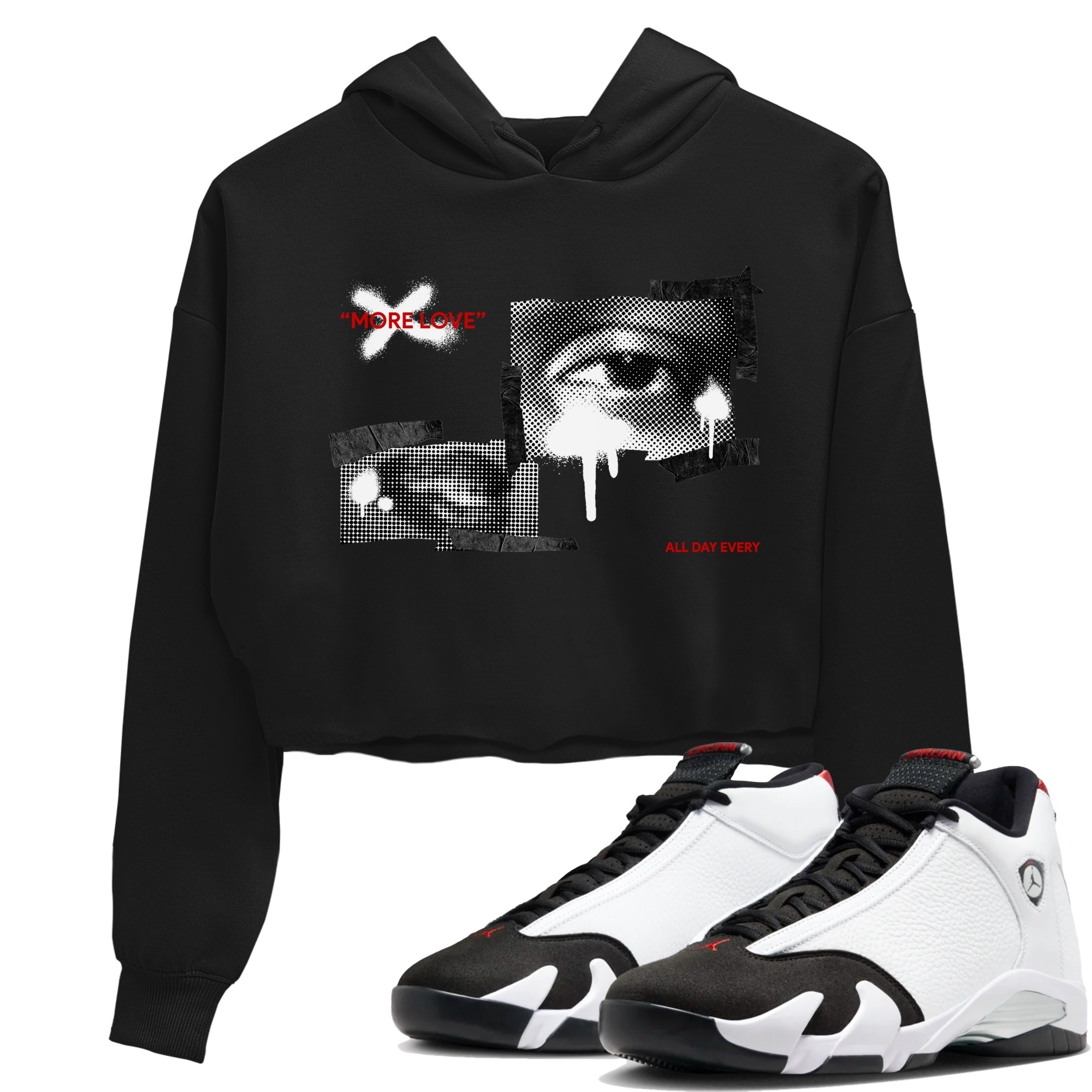 More Love snkmatch Women's Top - Air Jordan 14 Black Toe