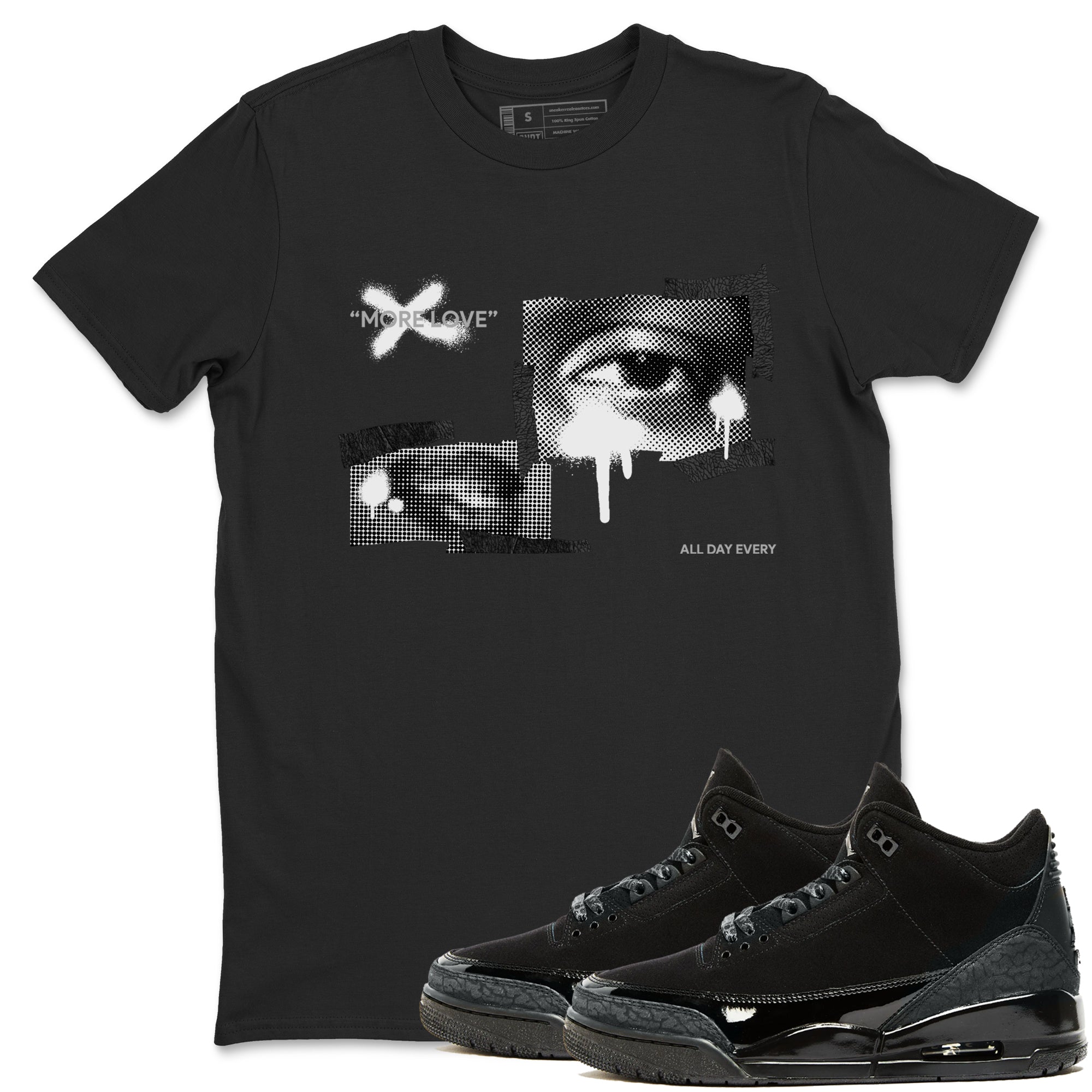 More Love snkmatch Tees - Air Jordan 3 Black Cat