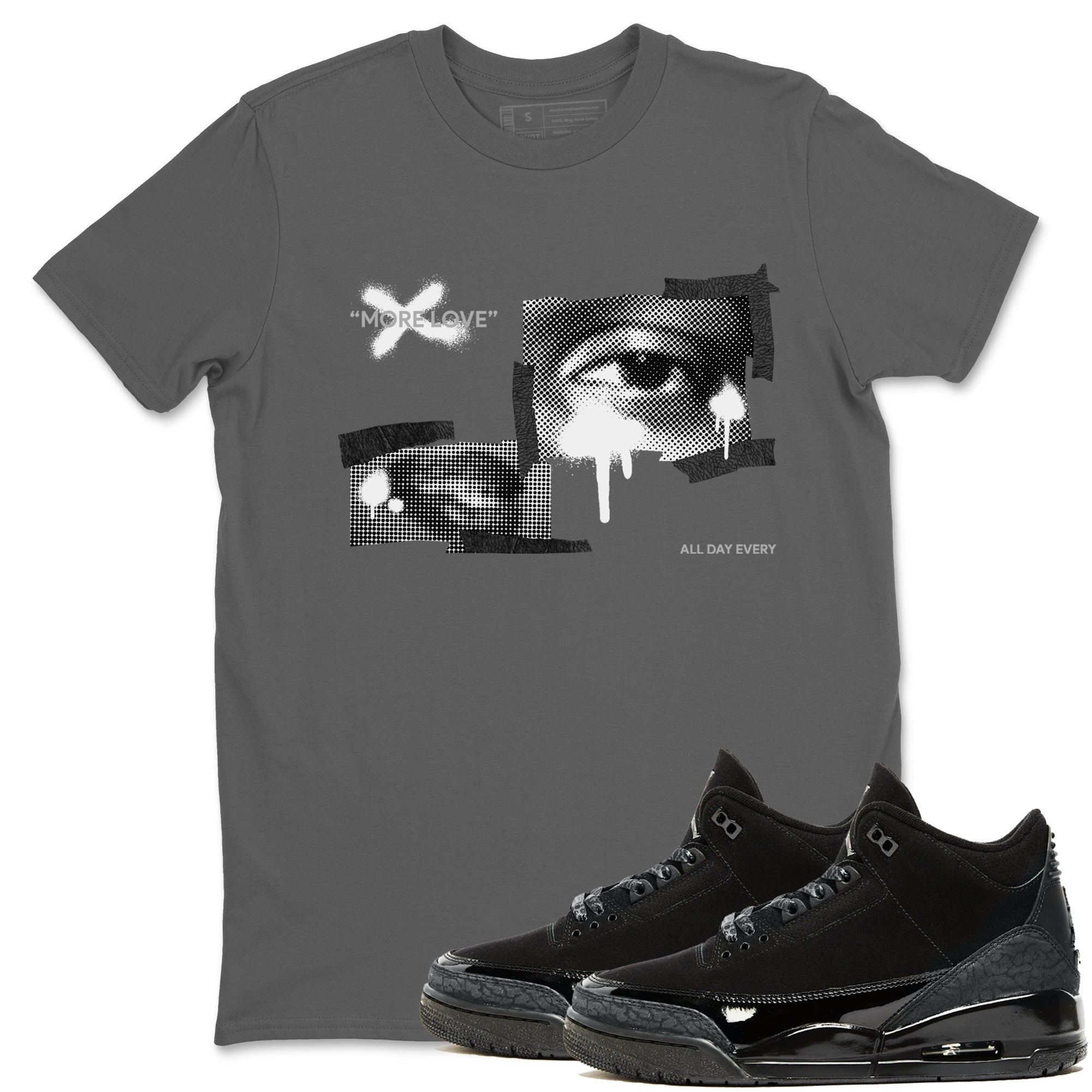 More Love snkmatch Tees - Air Jordan 3 Black Cat