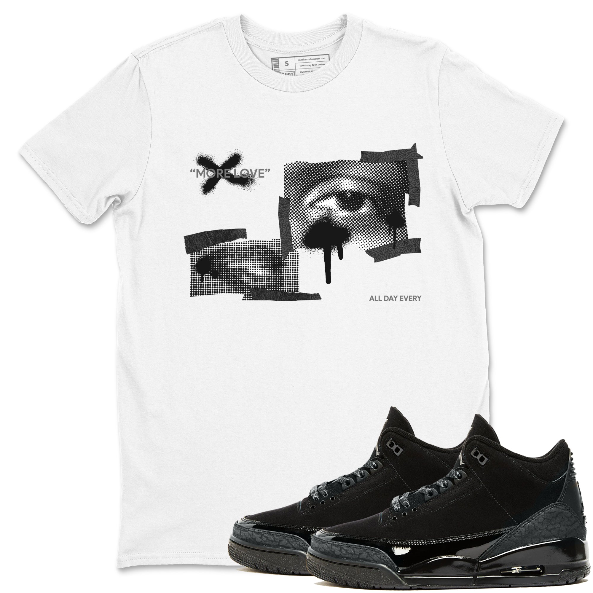 More Love snkmatch Tees - Air Jordan 3 Black Cat