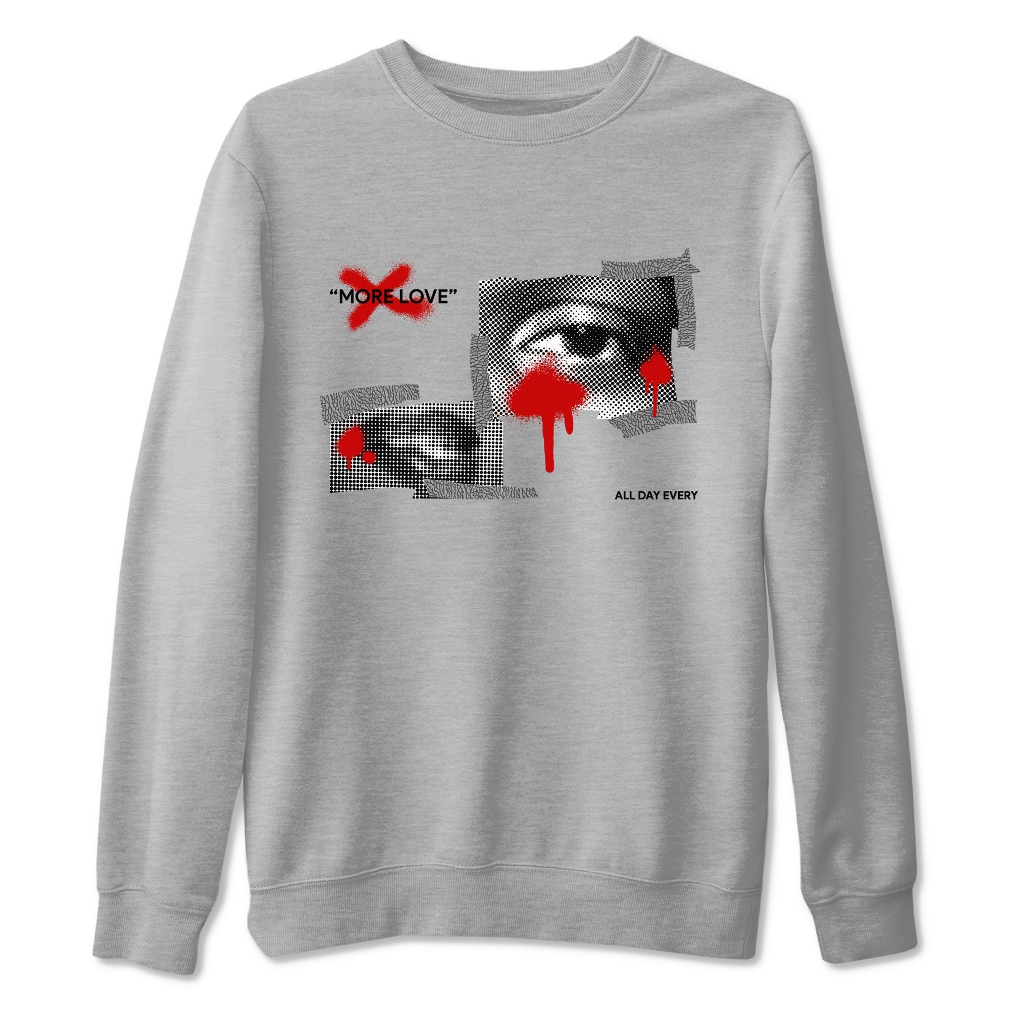 More Love snkmatch Tees - Air Jordan 3 Cement Grey