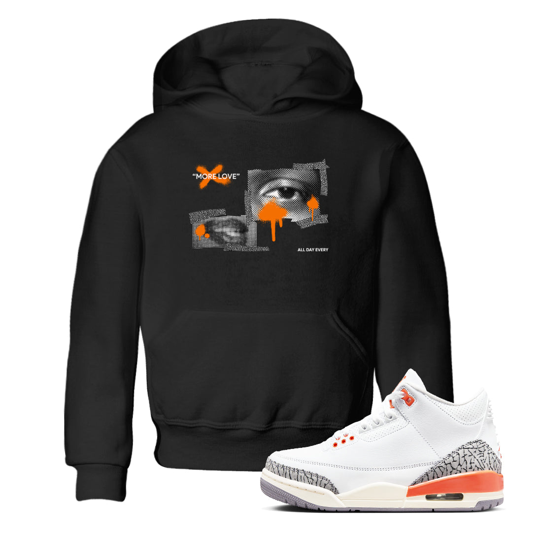 More Love snkmatch Tees Kids - Air Jordan 3 Georgia Peach