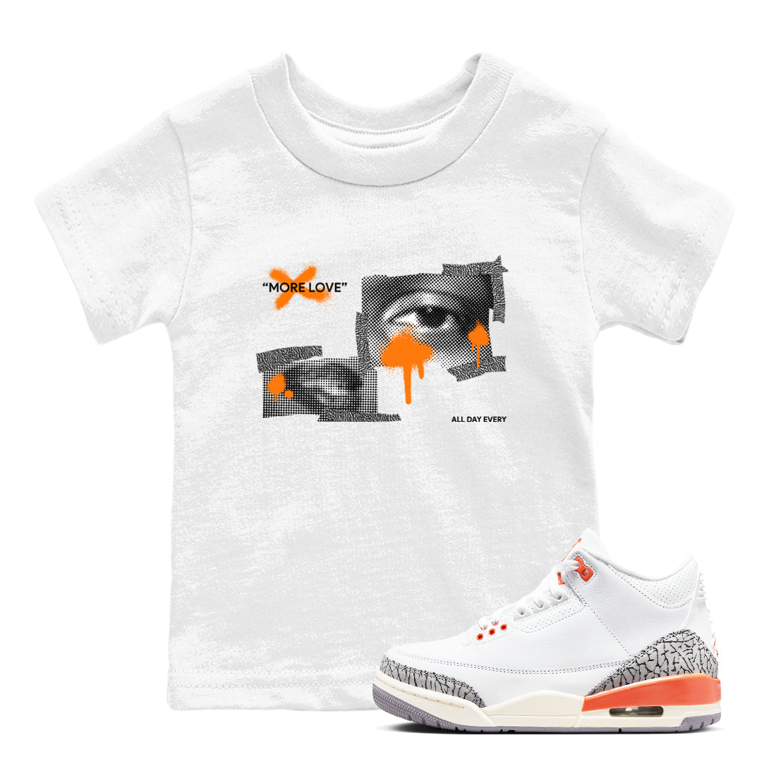 More Love snkmatch Tees Kids - Air Jordan 3 Georgia Peach