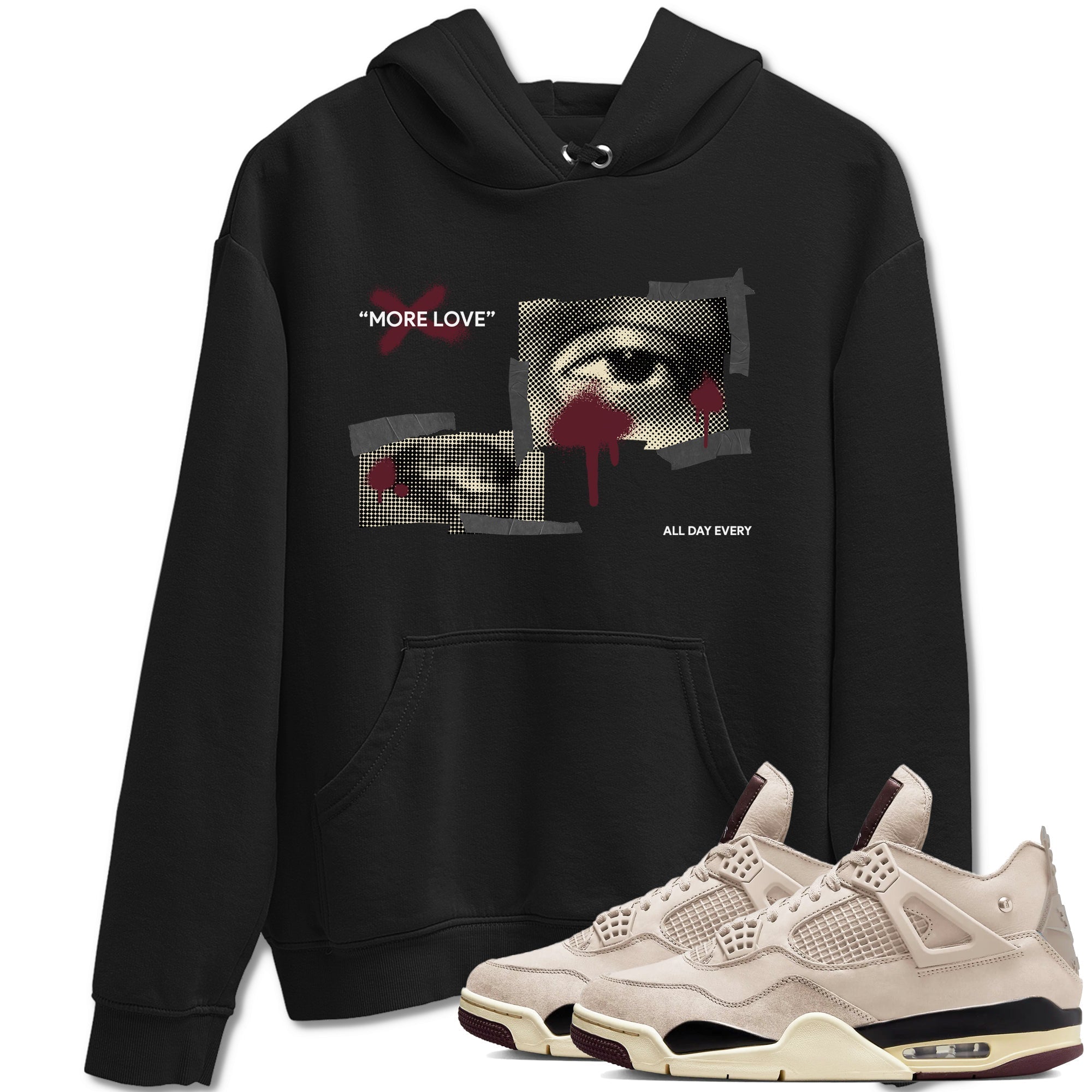 More Love snkmatch Tees - Air Jordan 4 A Ma Maniere x Fossil Stone