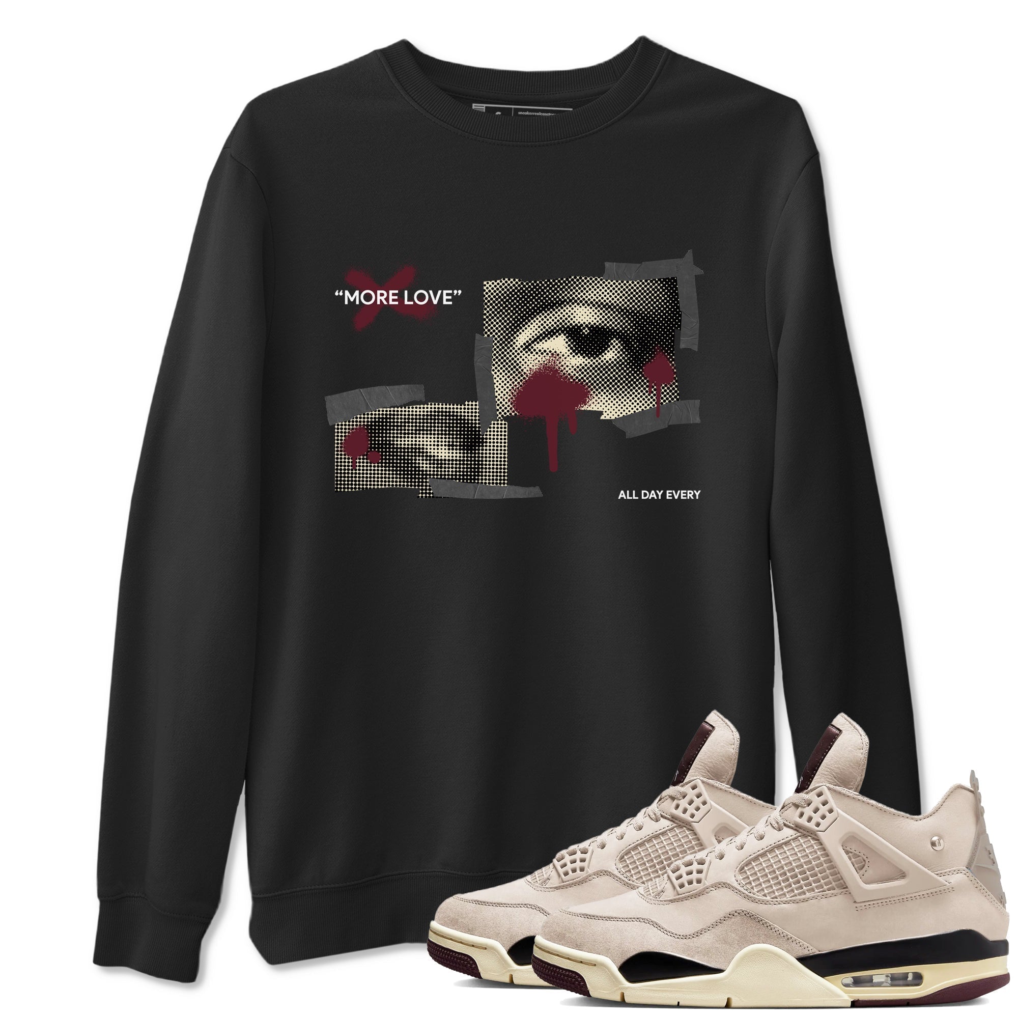 More Love snkmatch Tees - Air Jordan 4 A Ma Maniere x Fossil Stone