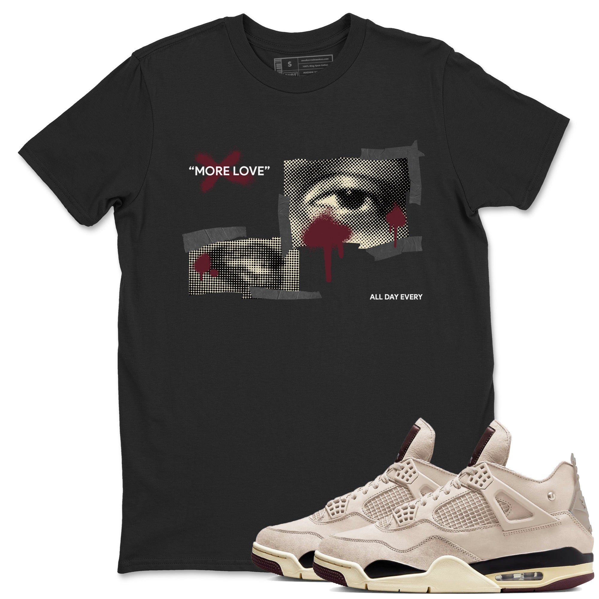 More Love snkmatch Tees - Air Jordan 4 A Ma Maniere x Fossil Stone