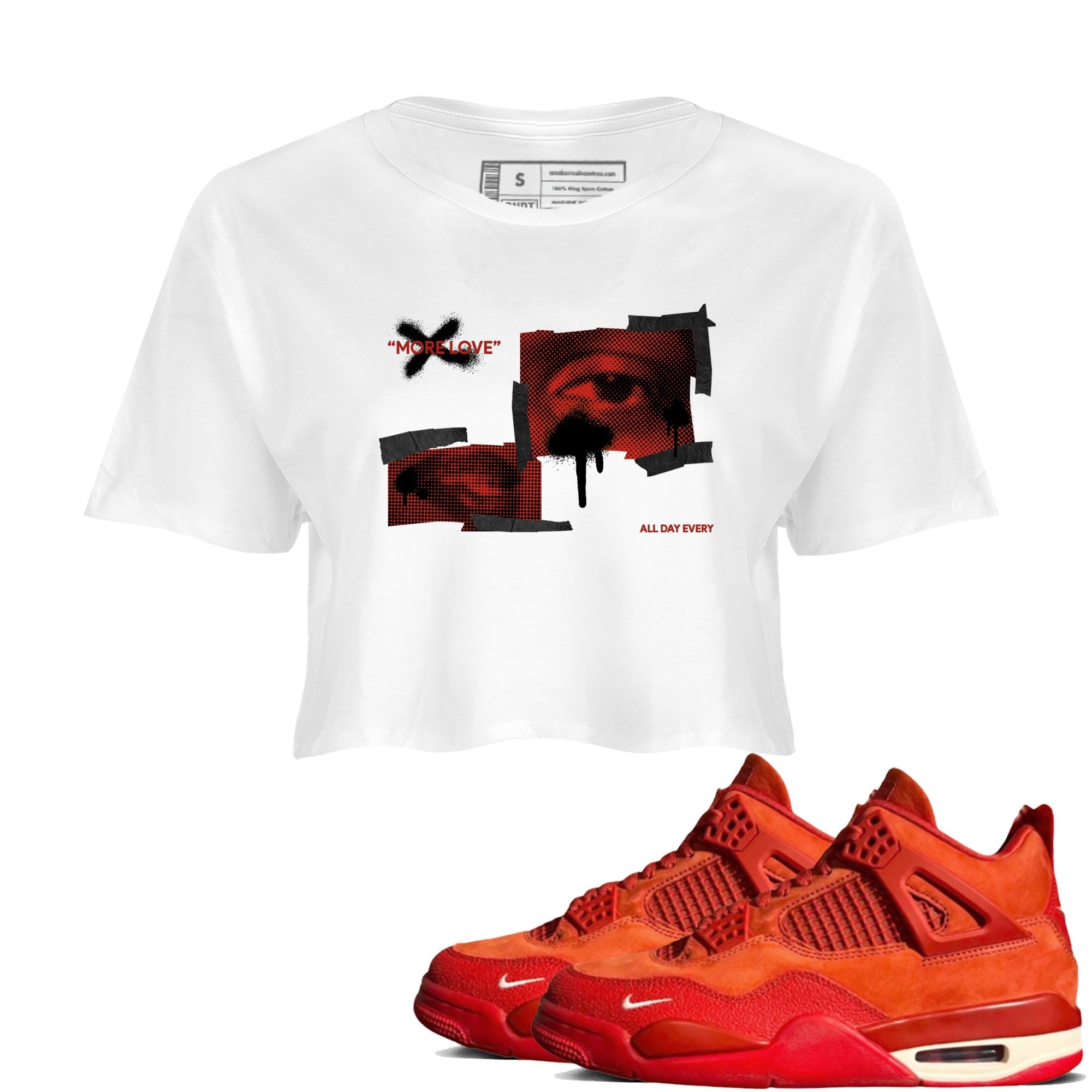 More Love snkmatch Women's Top - Air Jordan 4 Brick By Brick