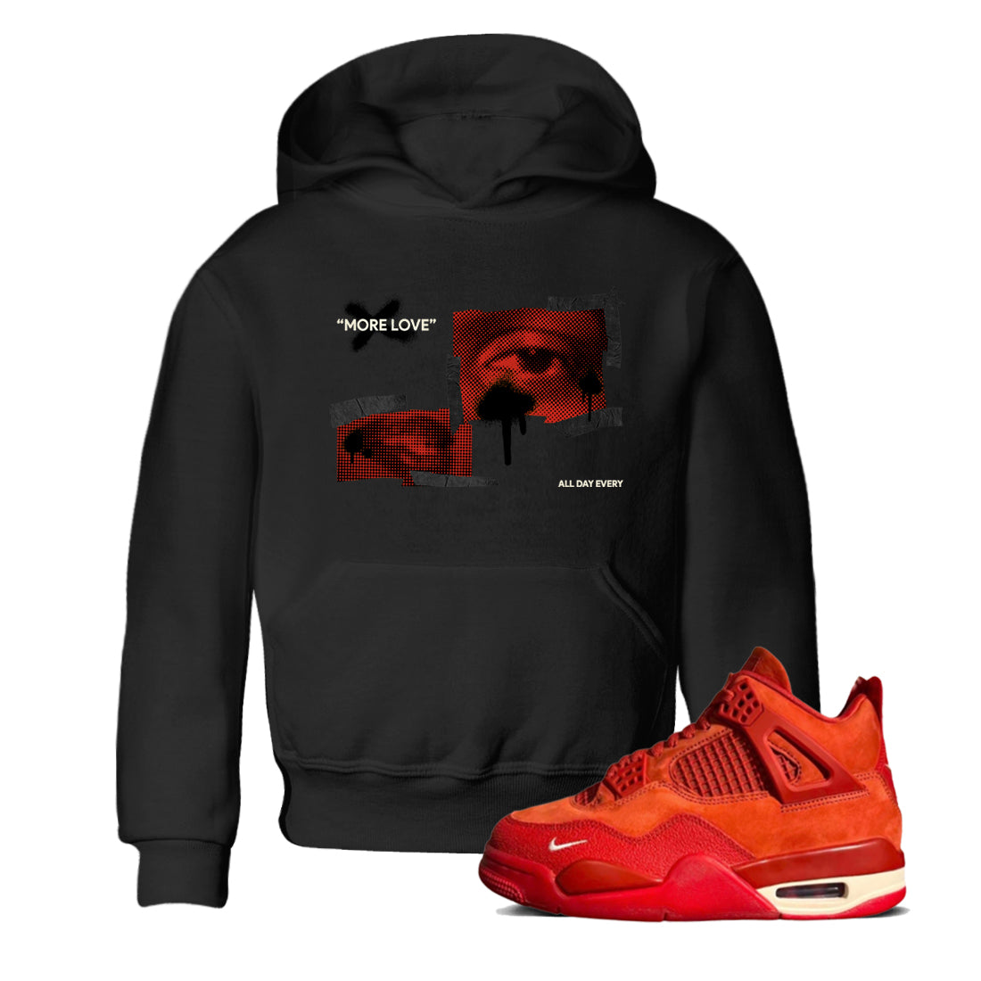 More Love snkmatch Tees Kids - Air Jordan 4 Brick By Brick