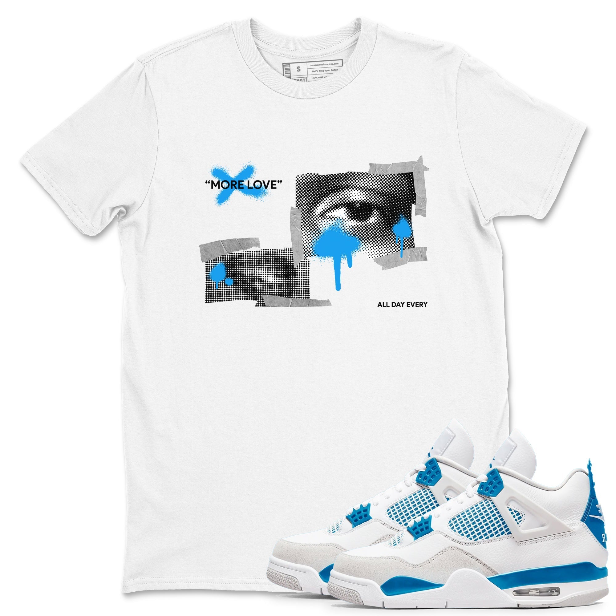More Love snkmatch Tees - Air Jordan 4 Military Blue