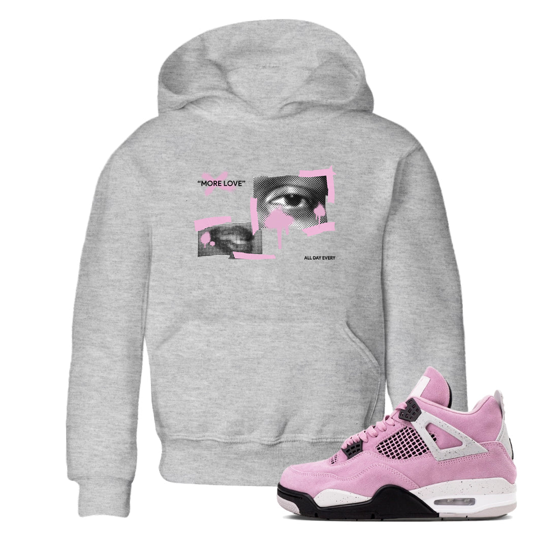 More Love snkmatch Tees Kids - Air Jordan 4 Orchid