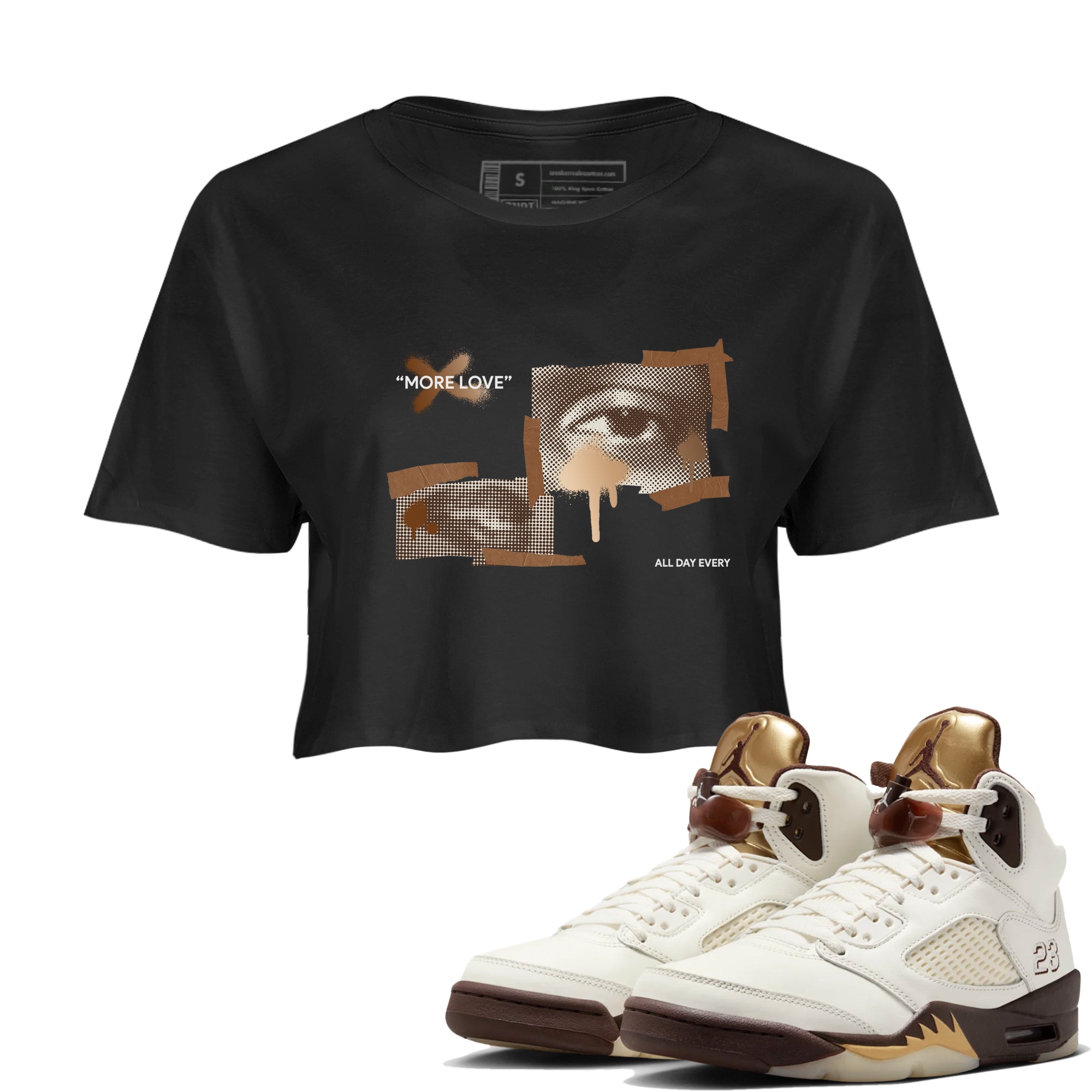 More Love snkmatch Women's Top - Air Jordan 5 Golden Ticket