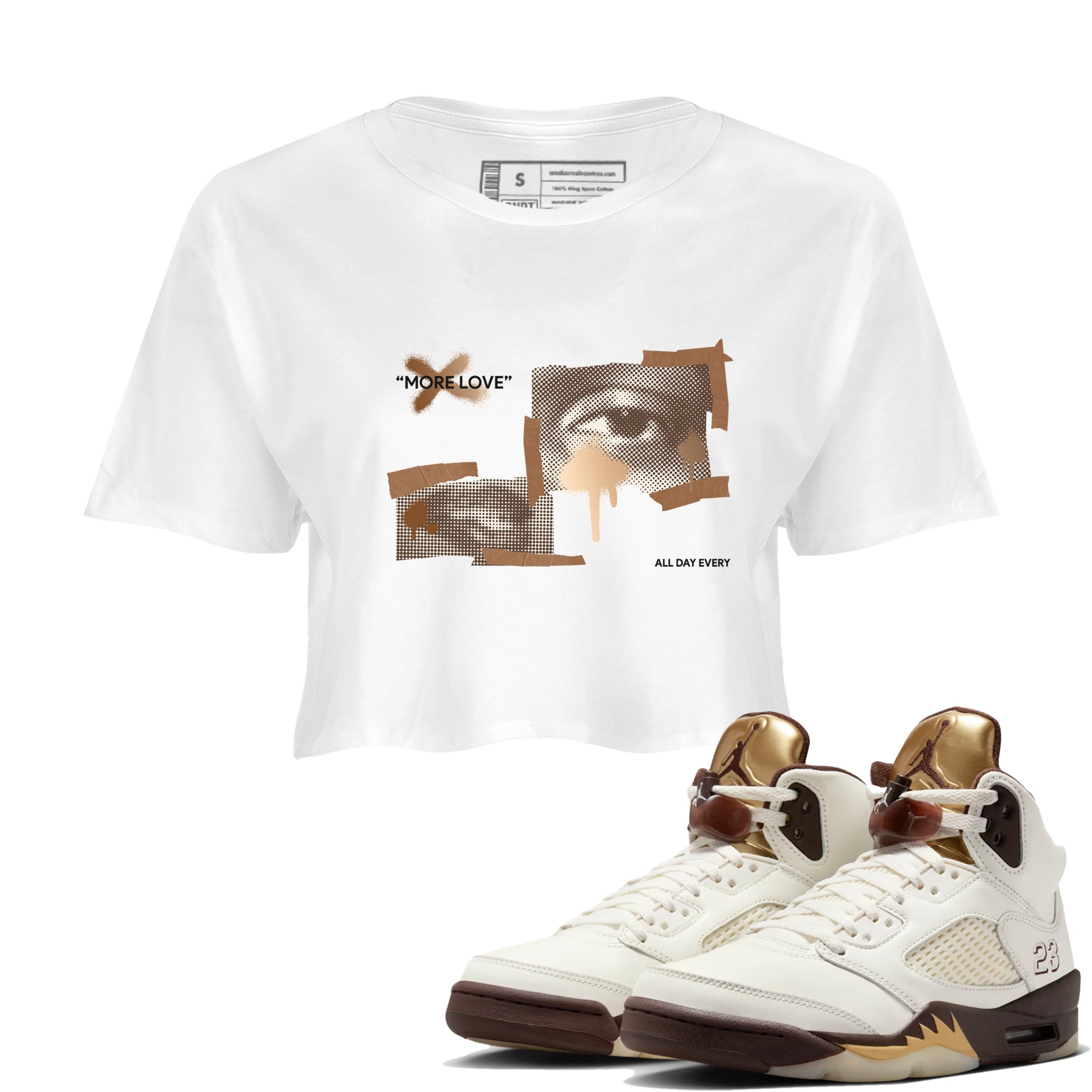 More Love snkmatch Women's Top - Air Jordan 5 Golden Ticket