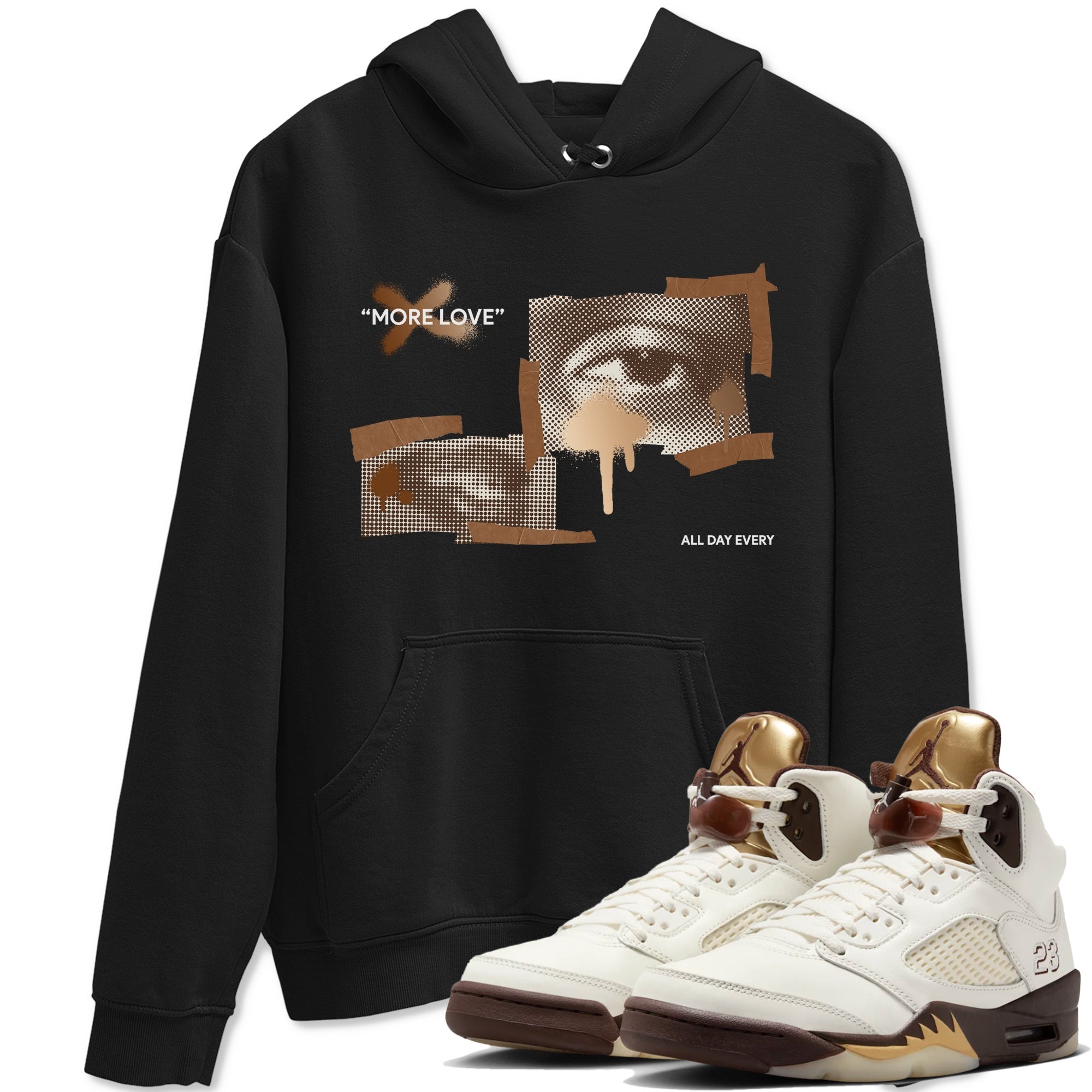 More Love snkmatch Tees - Air Jordan 5 Golden Ticket