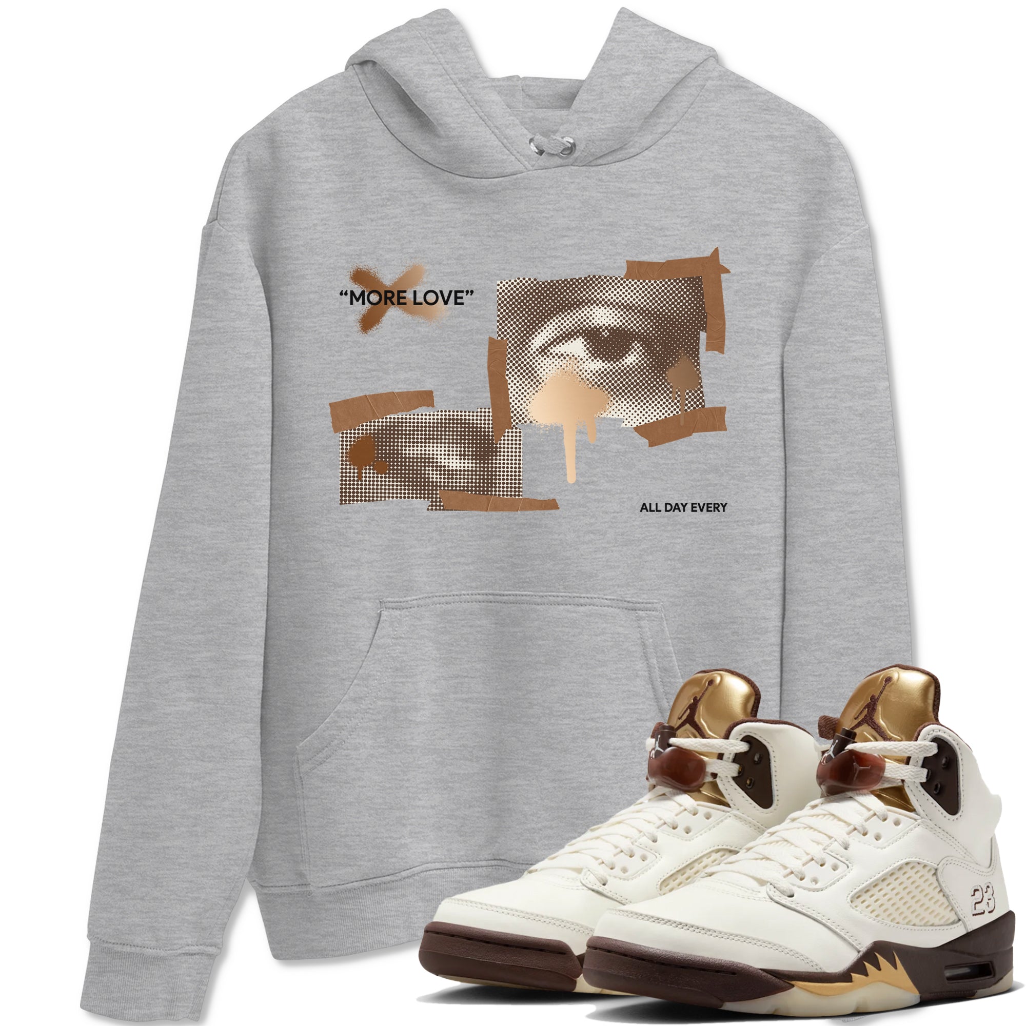 More Love snkmatch Tees - Air Jordan 5 Golden Ticket