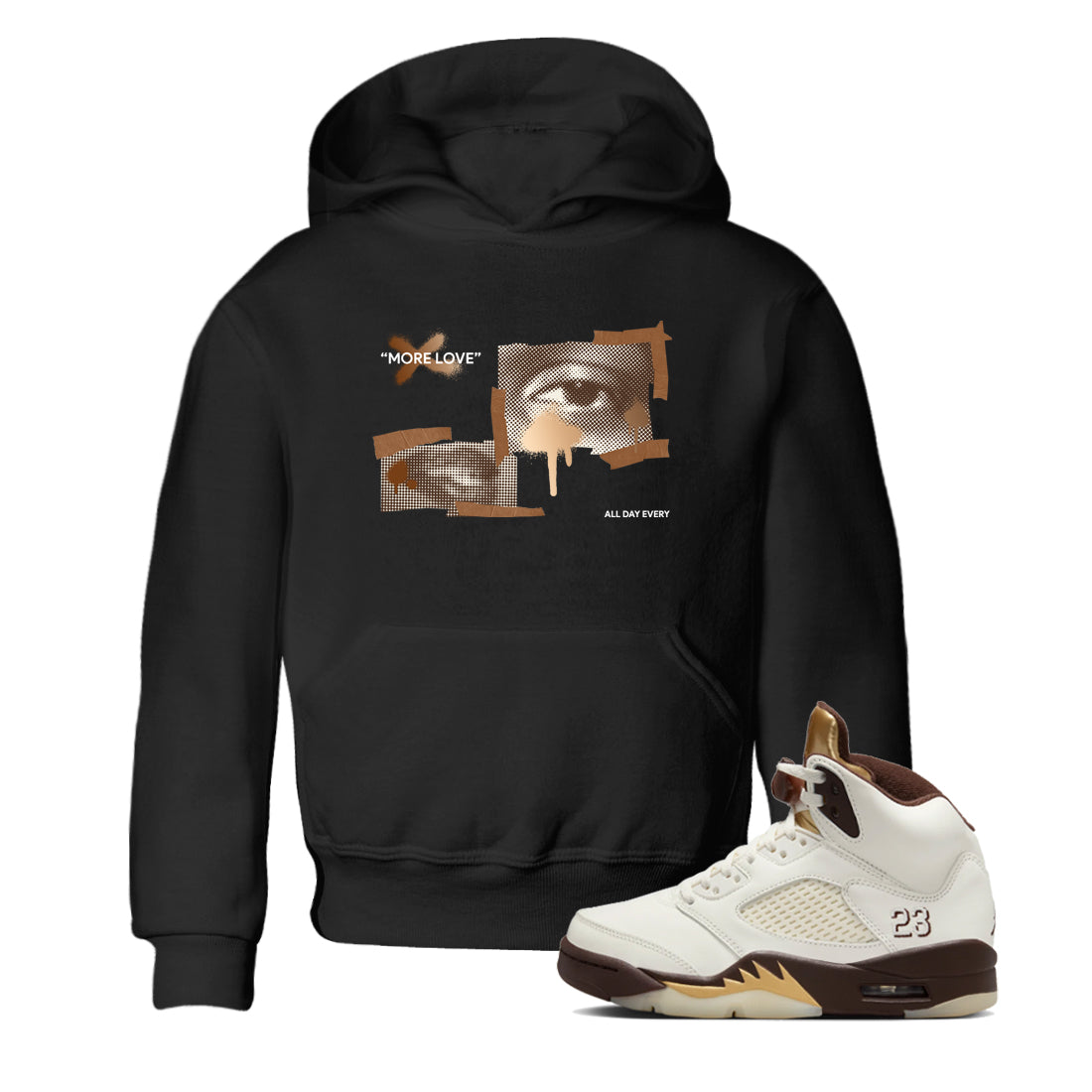 More Love snkmatch Tees Kids - Air Jordan 5 Golden Ticket