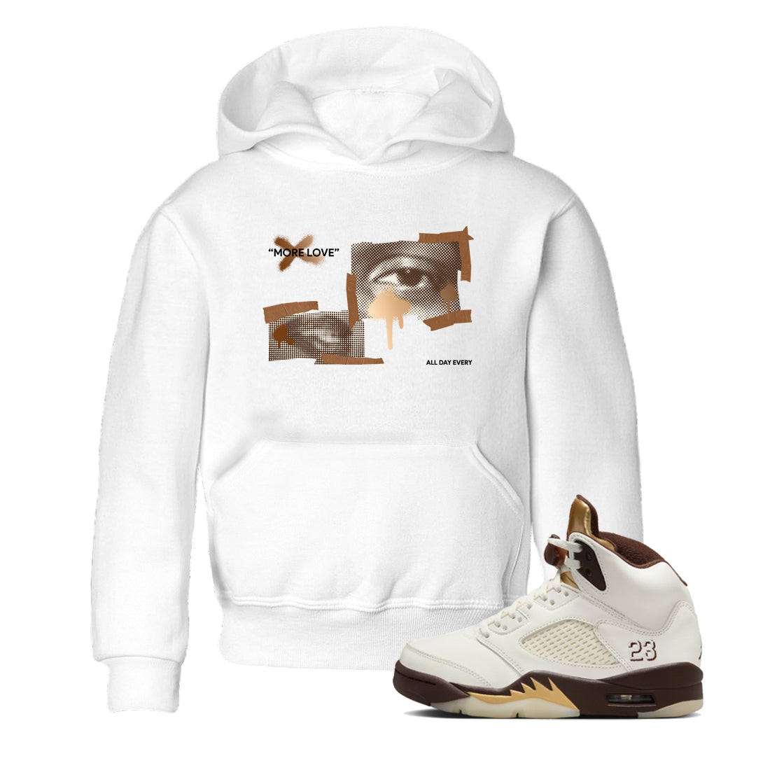 More Love snkmatch Tees Kids - Air Jordan 5 Golden Ticket