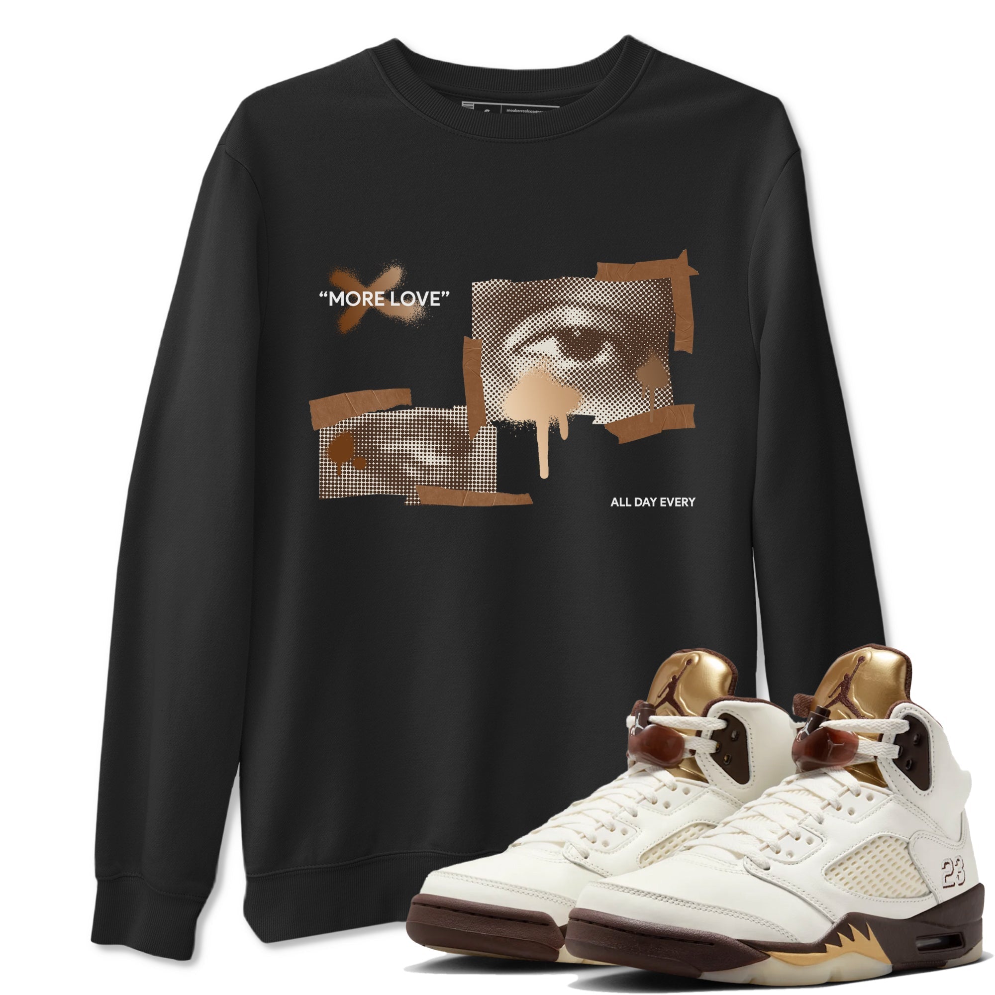 More Love snkmatch Tees - Air Jordan 5 Golden Ticket