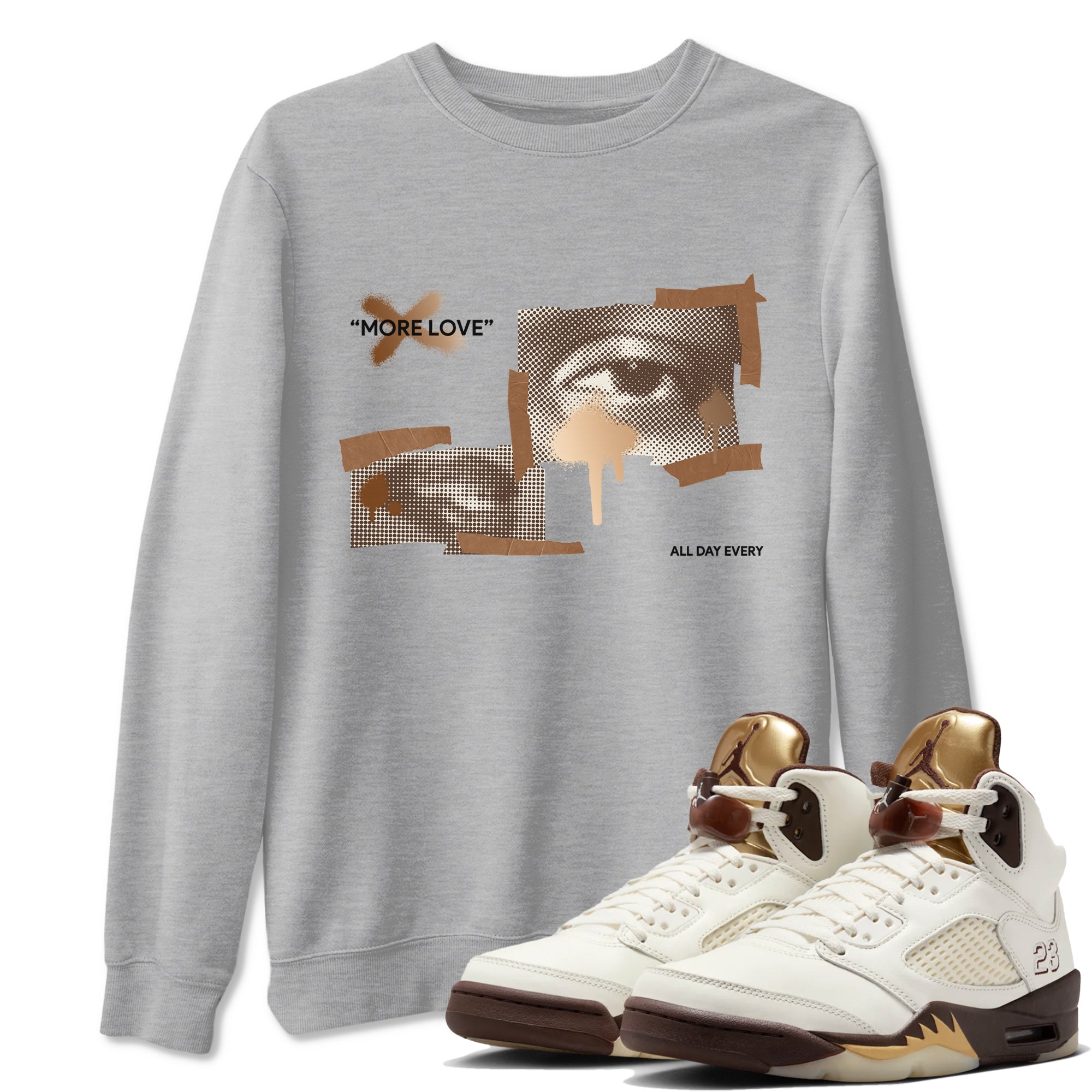 More Love snkmatch Tees - Air Jordan 5 Golden Ticket