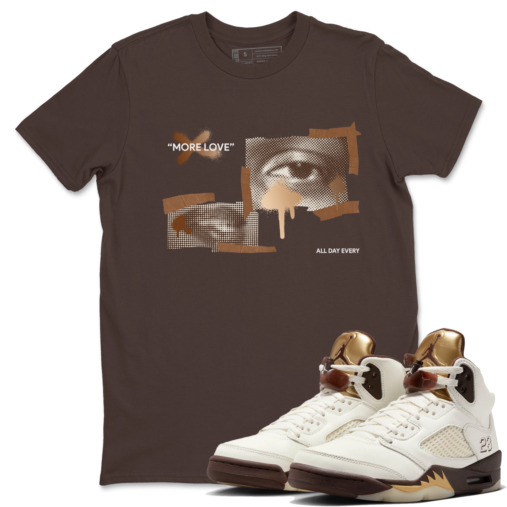 More Love snkmatch Tees - Air Jordan 5 Golden Ticket