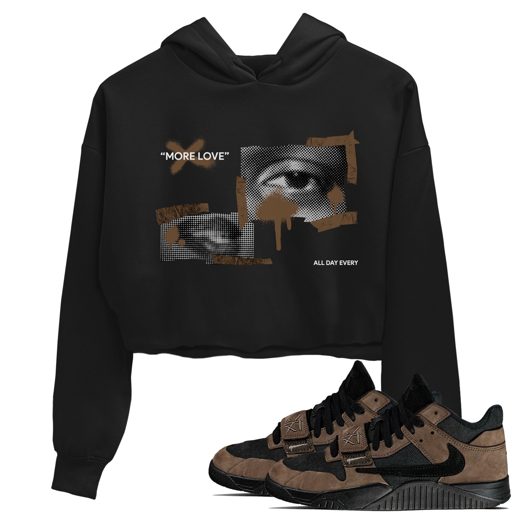 More Love snkmatch Women's Top - Jordan Jumpman Jack Travis Scott Dark Mocha