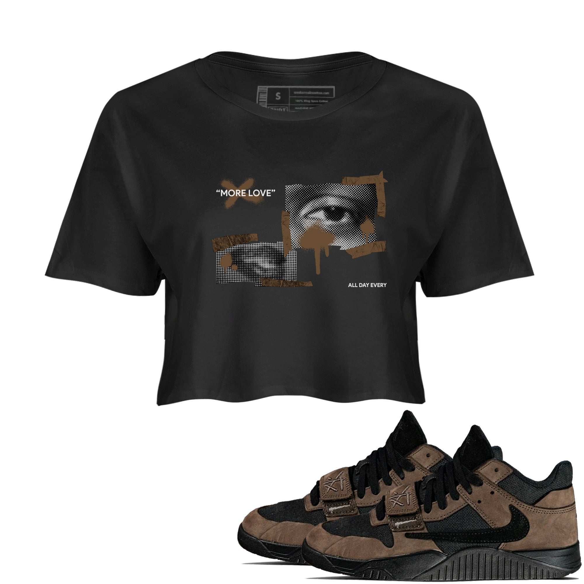 More Love snkmatch Women's Top - Jordan Jumpman Jack Travis Scott Dark Mocha
