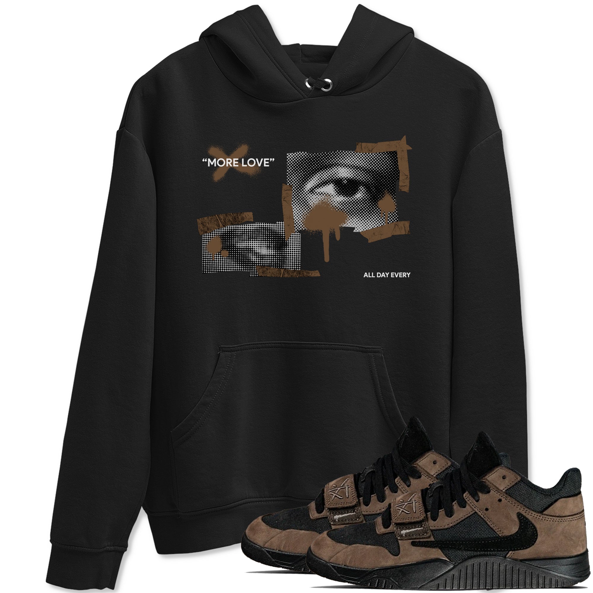 More Love snkmatch Tees - Jordan Jumpman Jack Travis Scott Dark Mocha