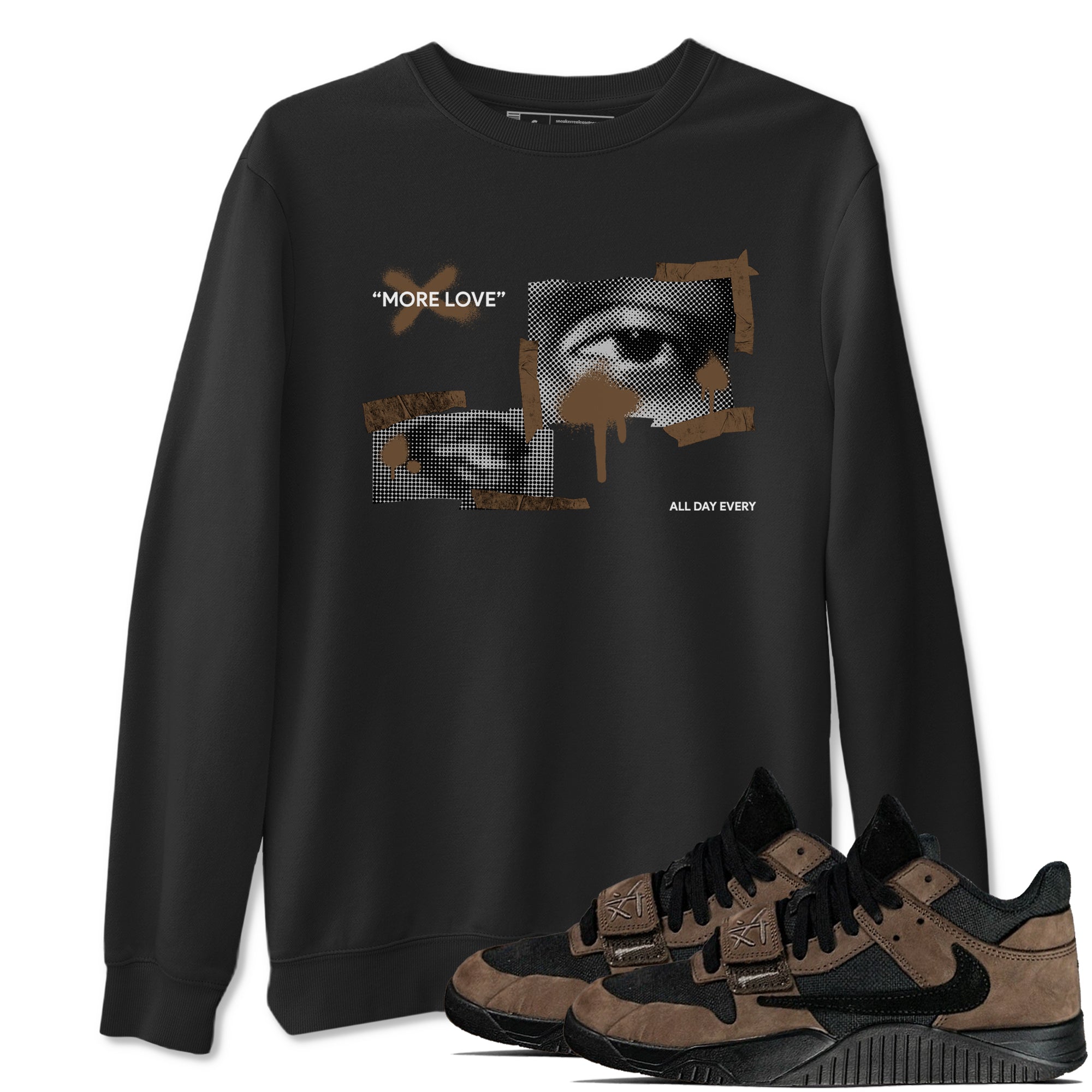 More Love snkmatch Tees - Jordan Jumpman Jack Travis Scott Dark Mocha