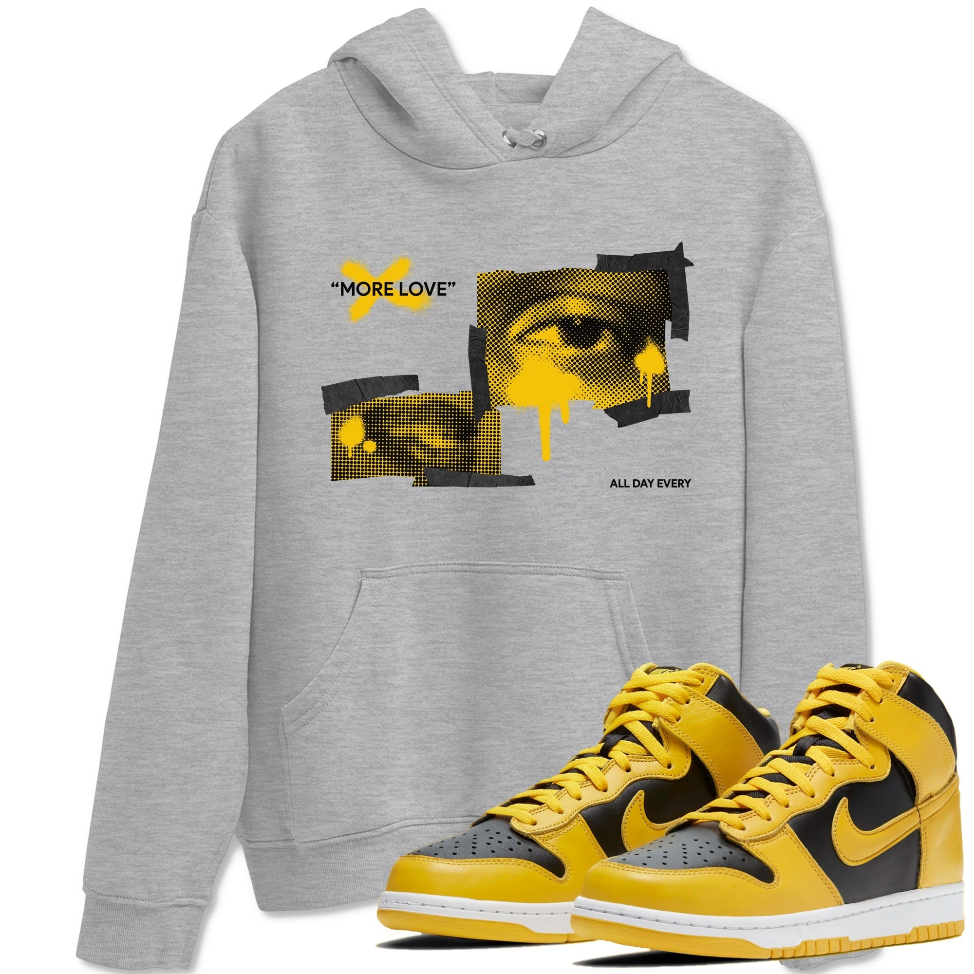 More Love snkmatch Tees - Dunk High Pollen