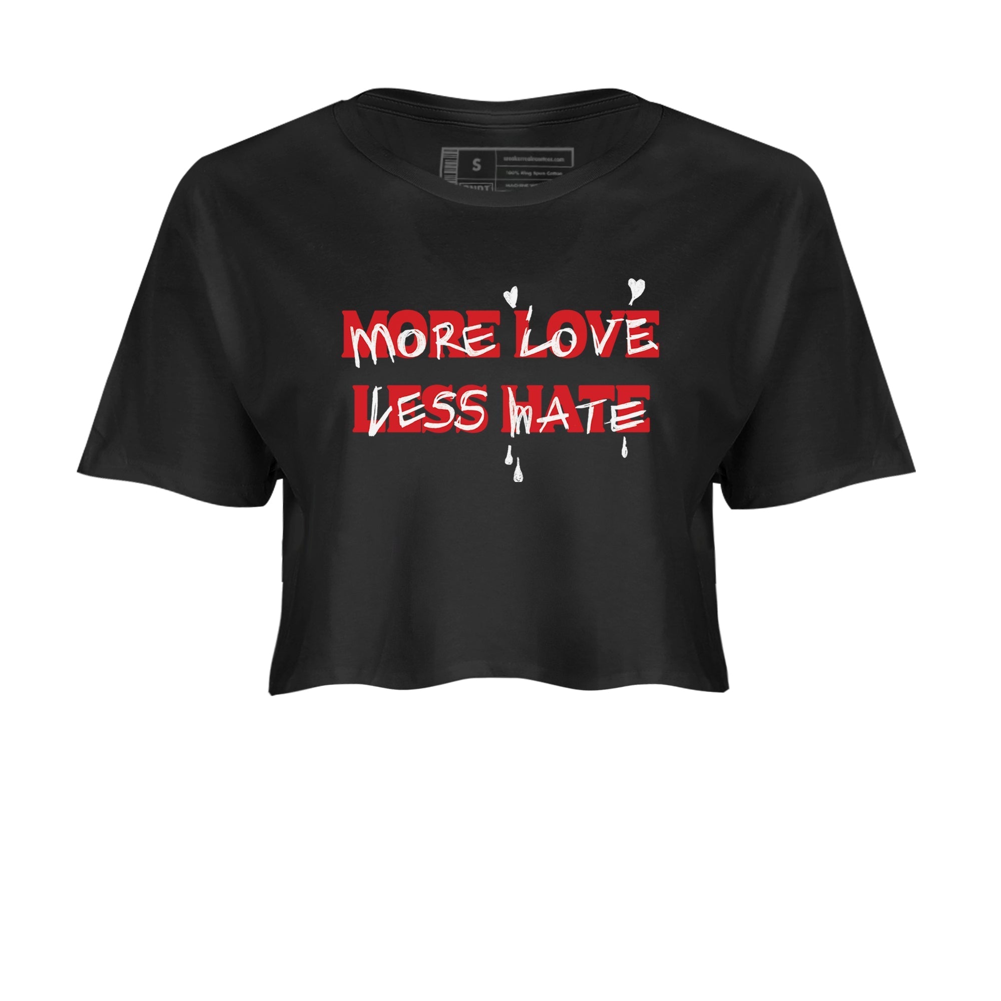 More Love Less Hate snkmatch Women's Top - Air Jordan 1 Black Toe Reimagined