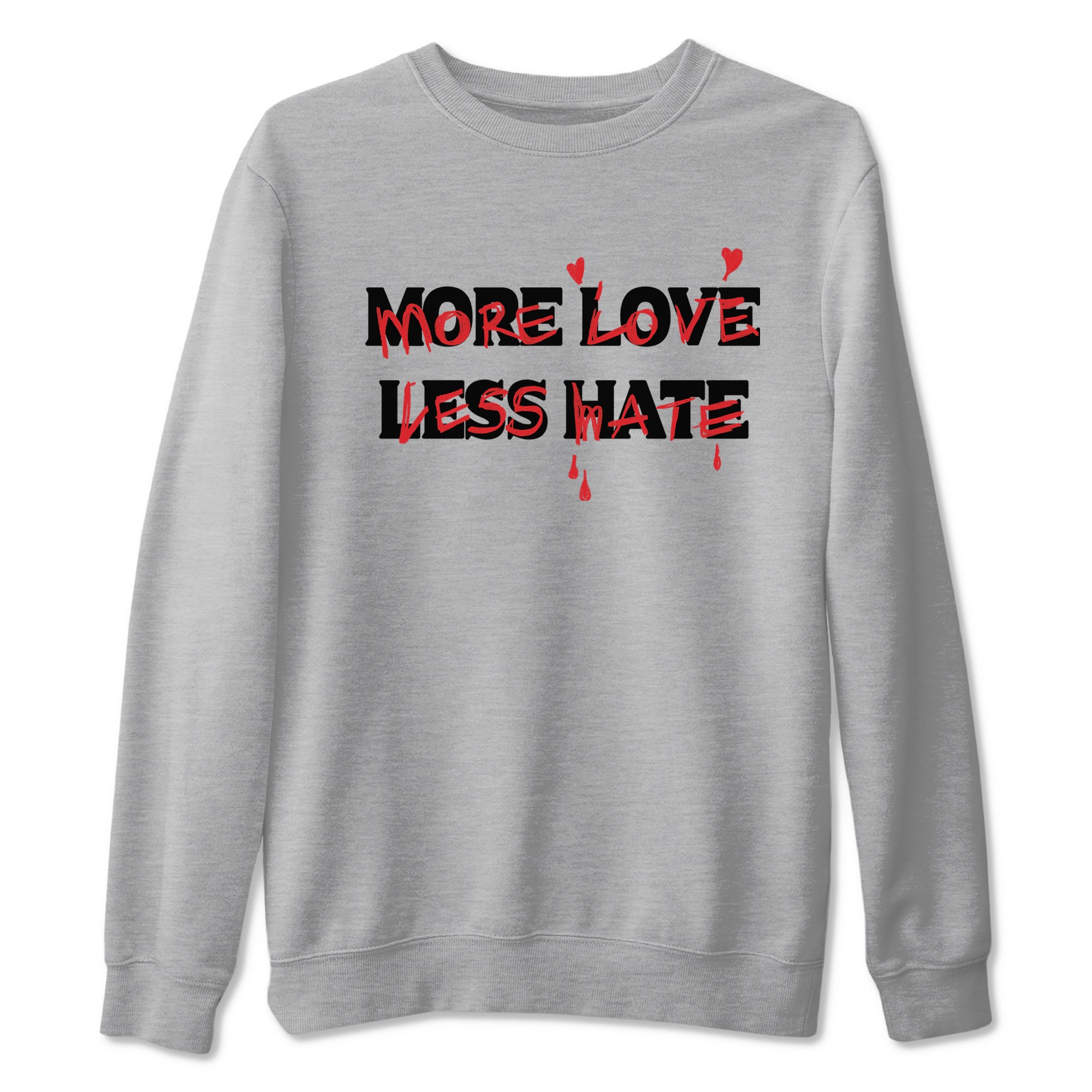 More Love Less Hate snkmatch Tees - Air Jordan 1 Black Toe Reimagined