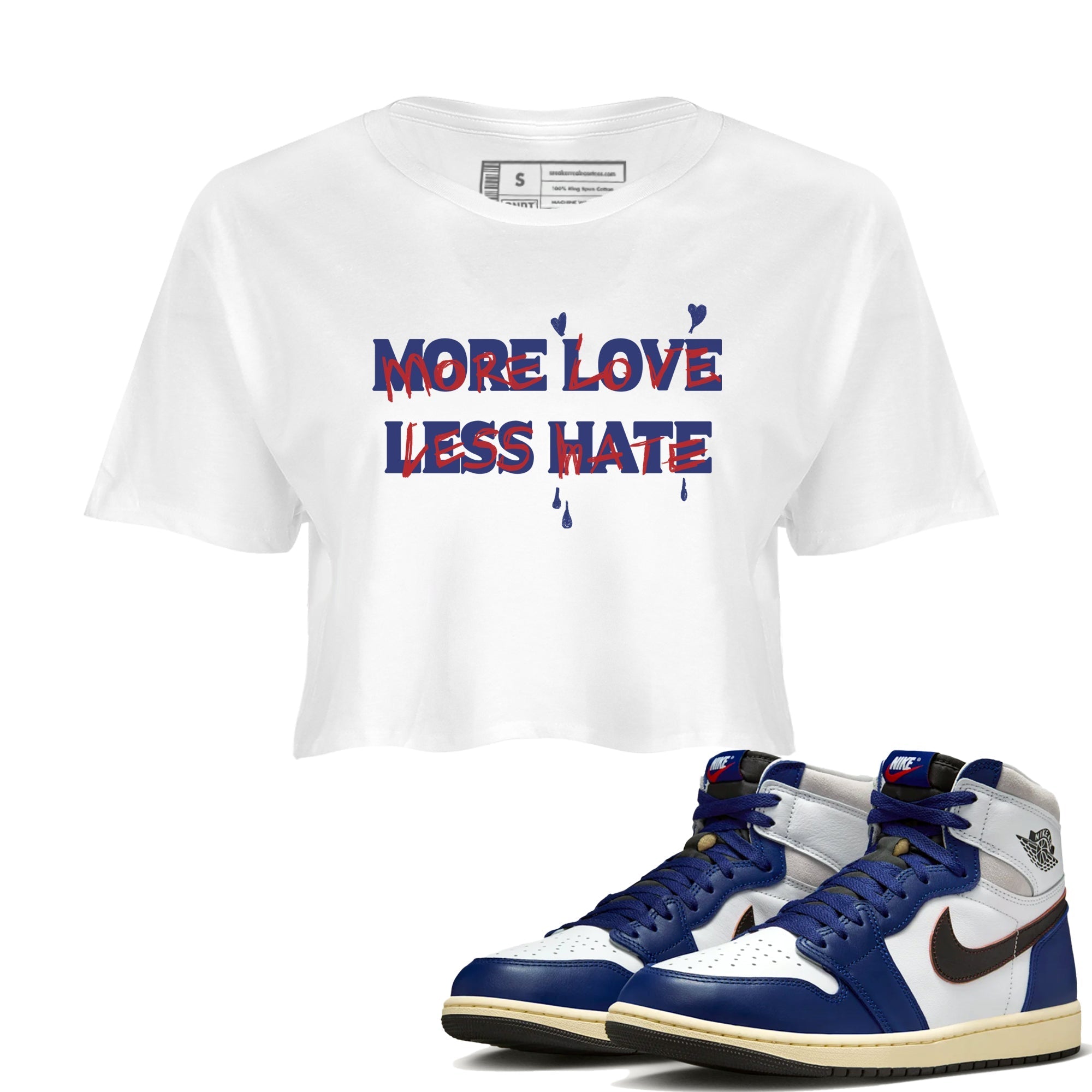 More Love Less Hate snkmatch Women's Top - Air Jordan 1 Rare Air
