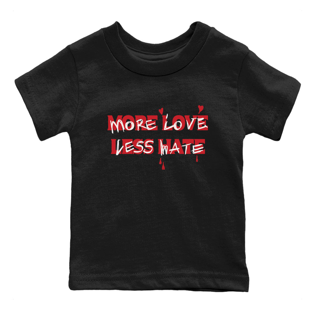 More Love Less Hate snkmatch Tees Kids - Air Jordan 12 Flu Game