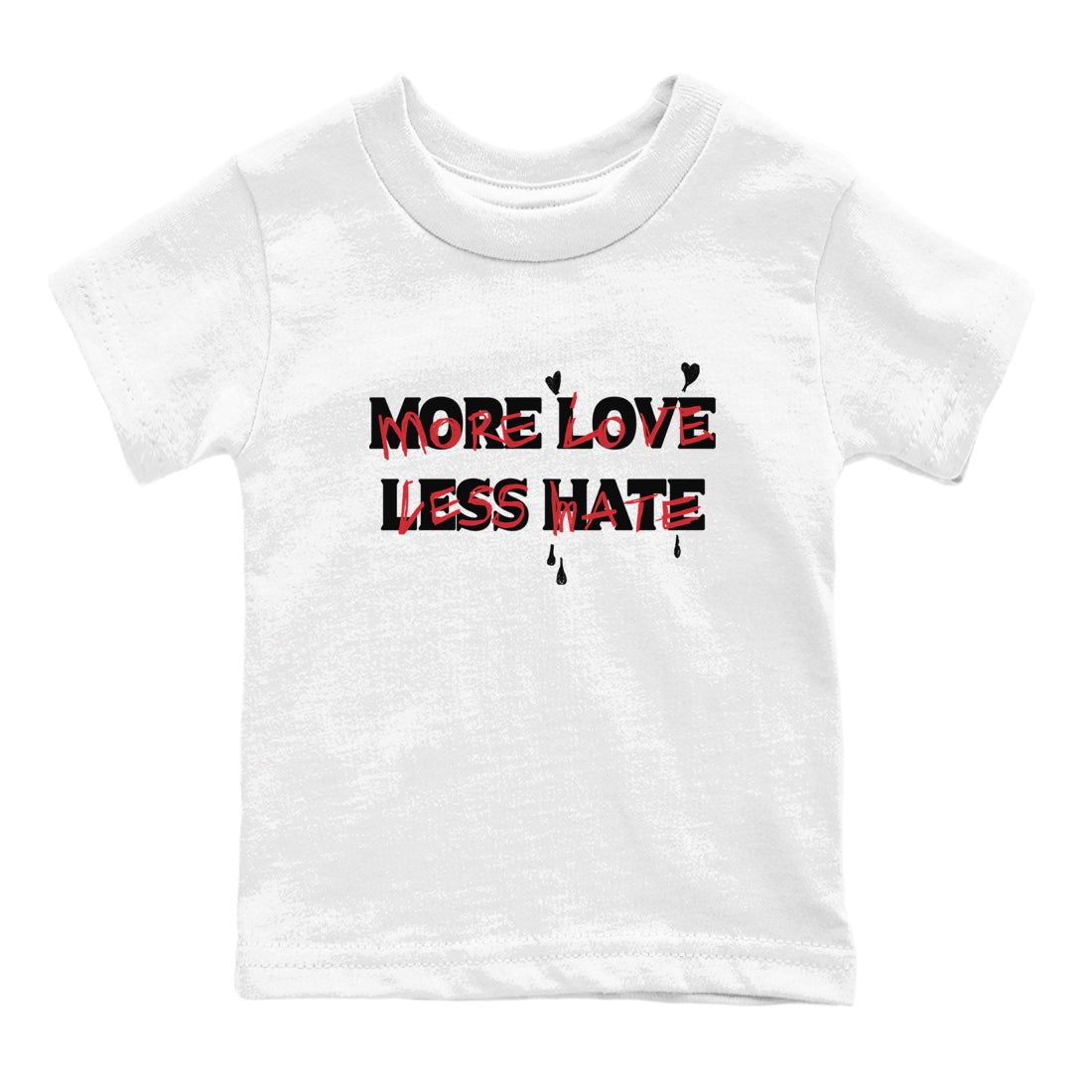 More Love Less Hate snkmatch Tees Kids - Air Jordan 12 Flu Game