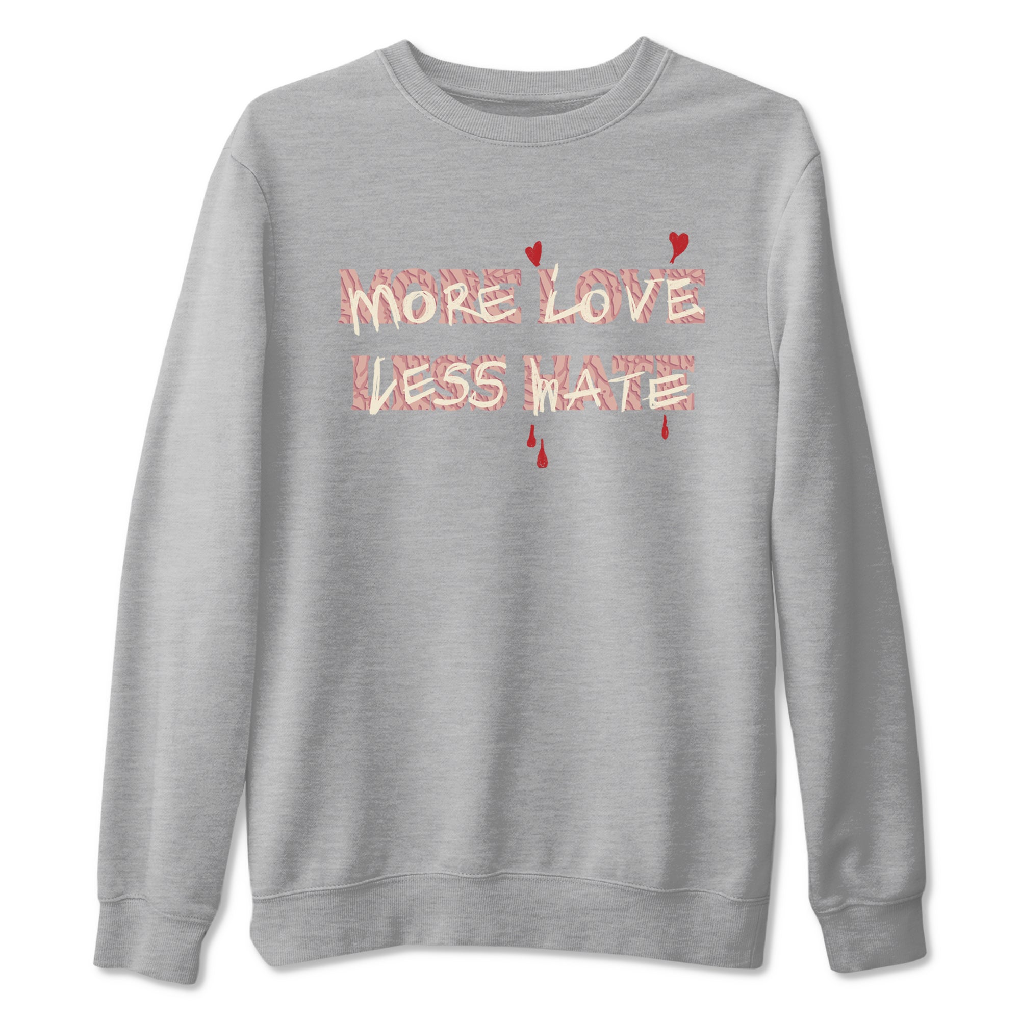 More Love Less Hate snkmatch Tees - Air Jordan 3 Valentines Day
