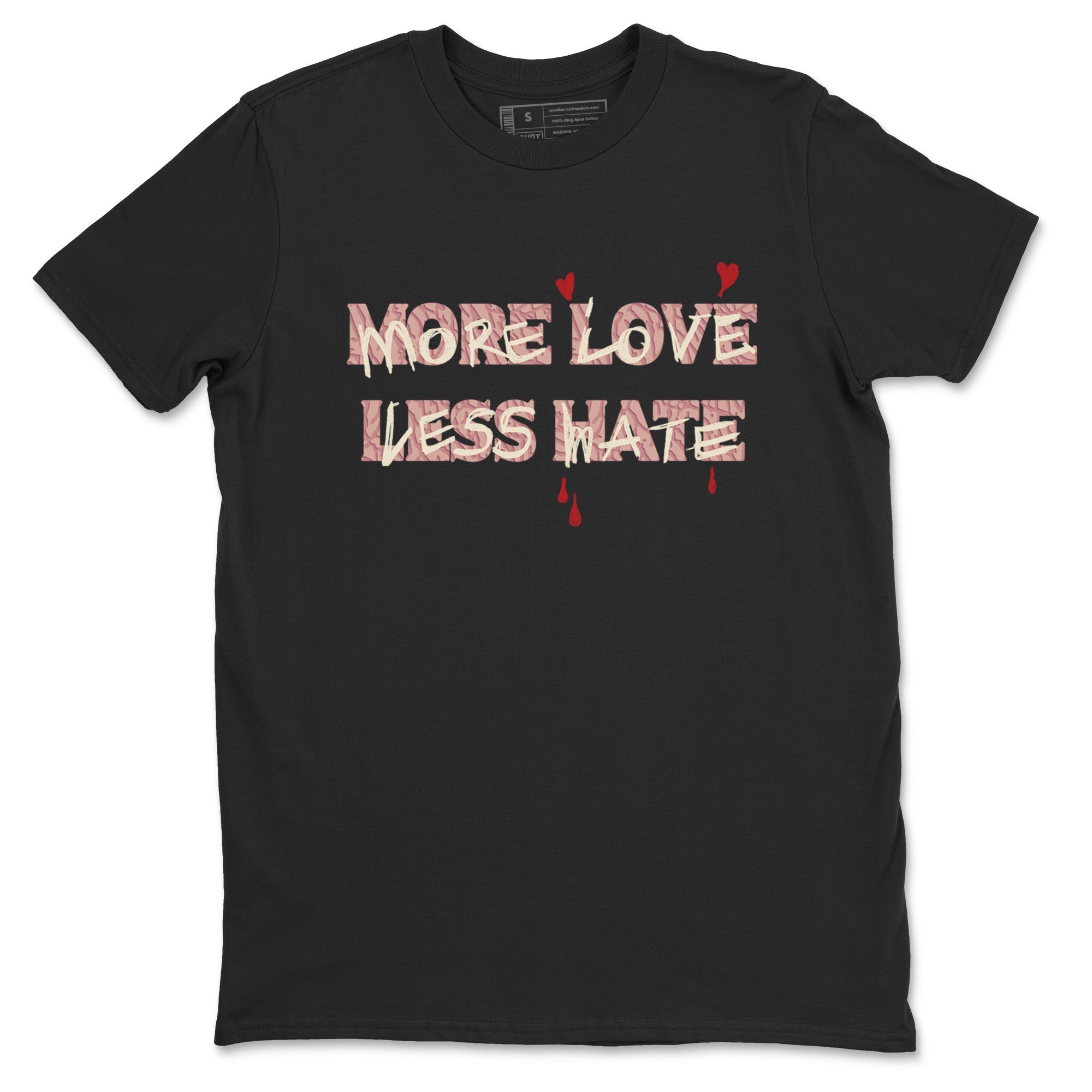 More Love Less Hate snkmatch Tees - Air Jordan 3 Valentines Day