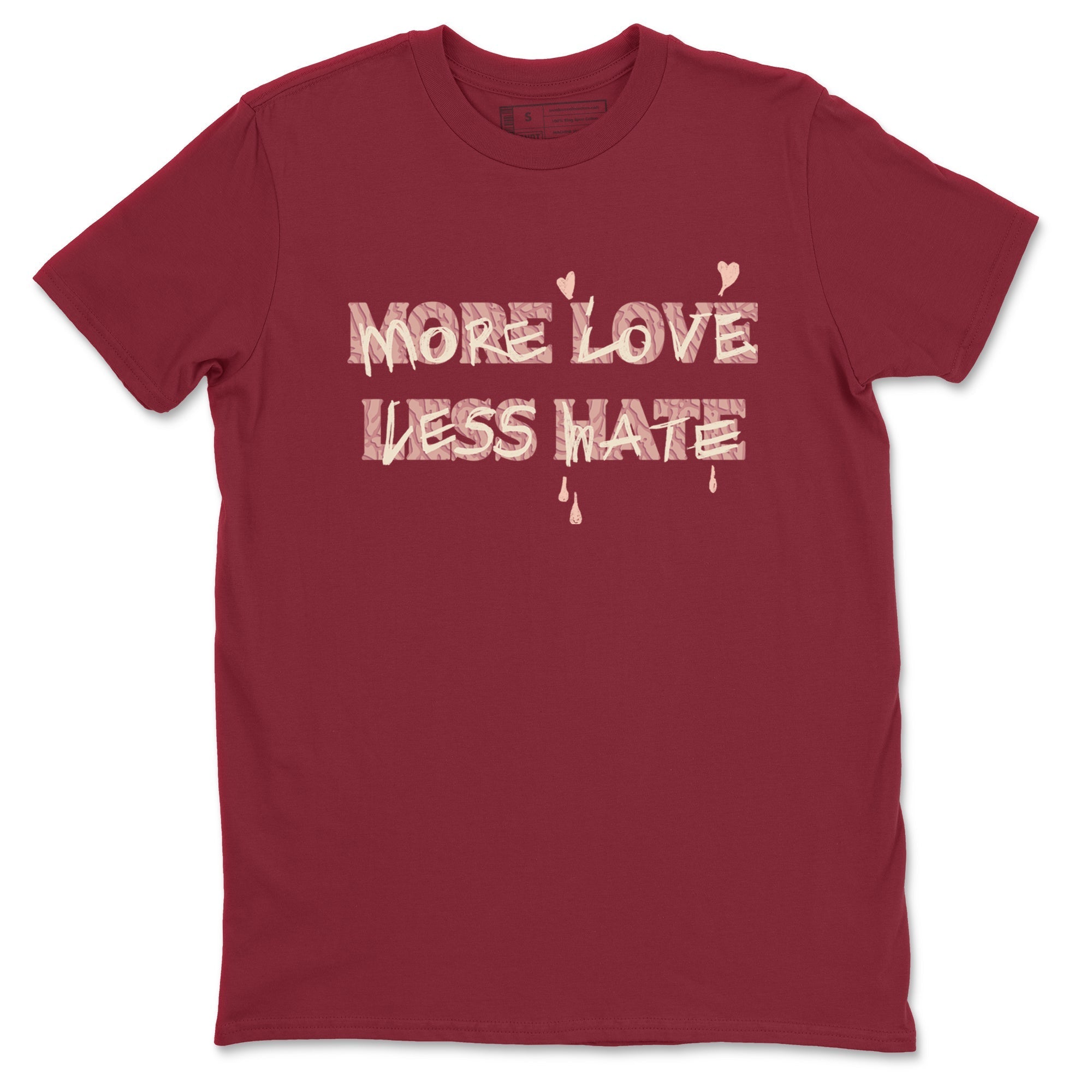 More Love Less Hate snkmatch Tees - Air Jordan 3 Valentines Day