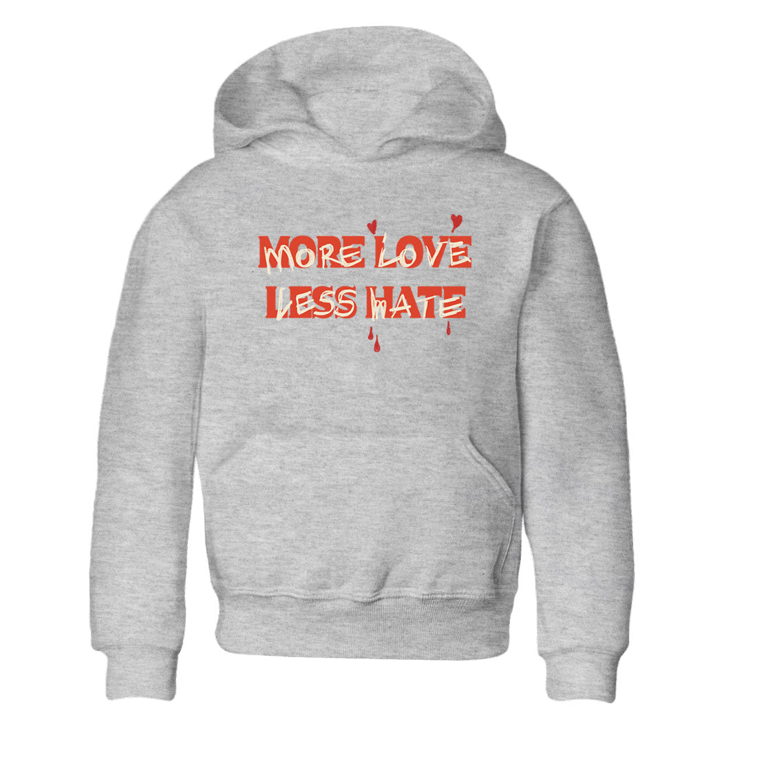 More Love Less Hate snkmatch Tees Kids - Air Jordan 4 Brick By Brick