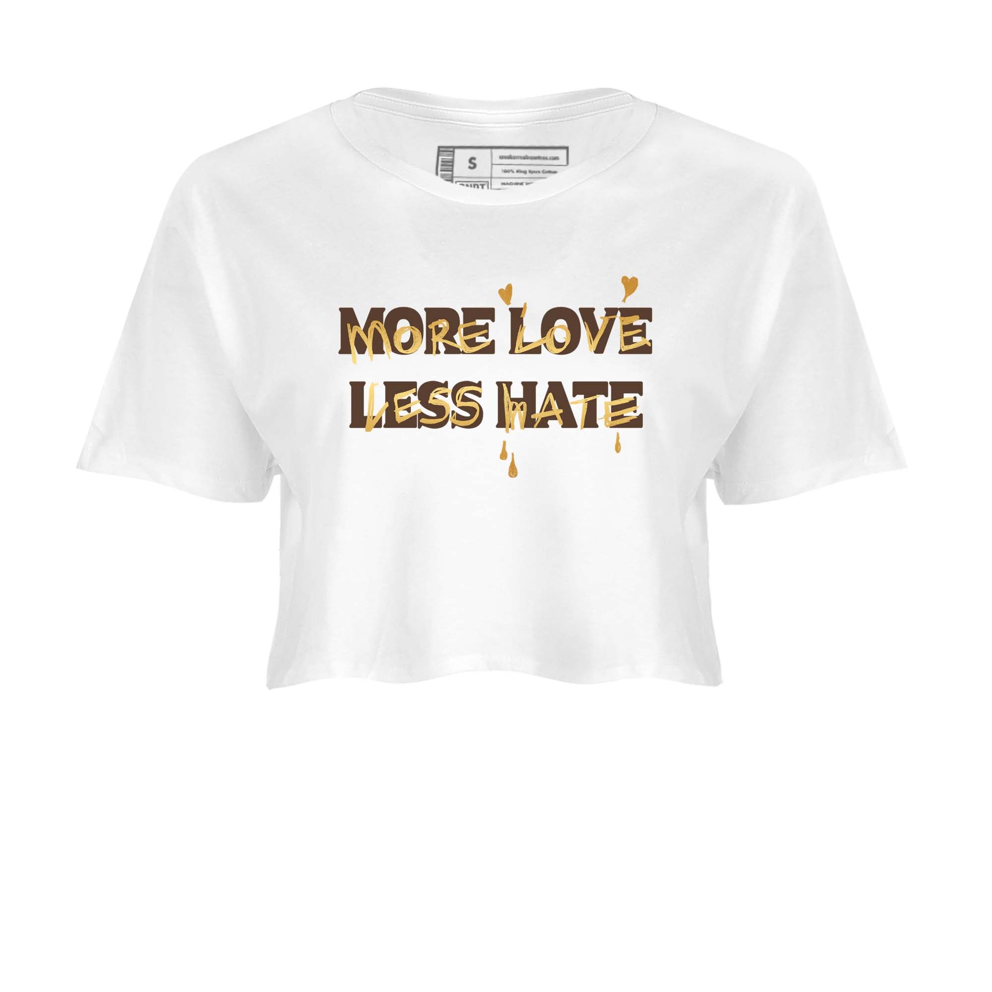 More Love Less Hate snkmatch Women's Top - Air Jordan 5 Golden Ticket