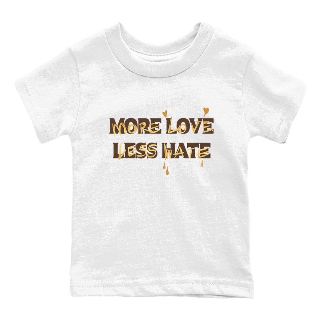 More Love Less Hate snkmatch Tees Kids - Air Jordan 5 Golden Ticket